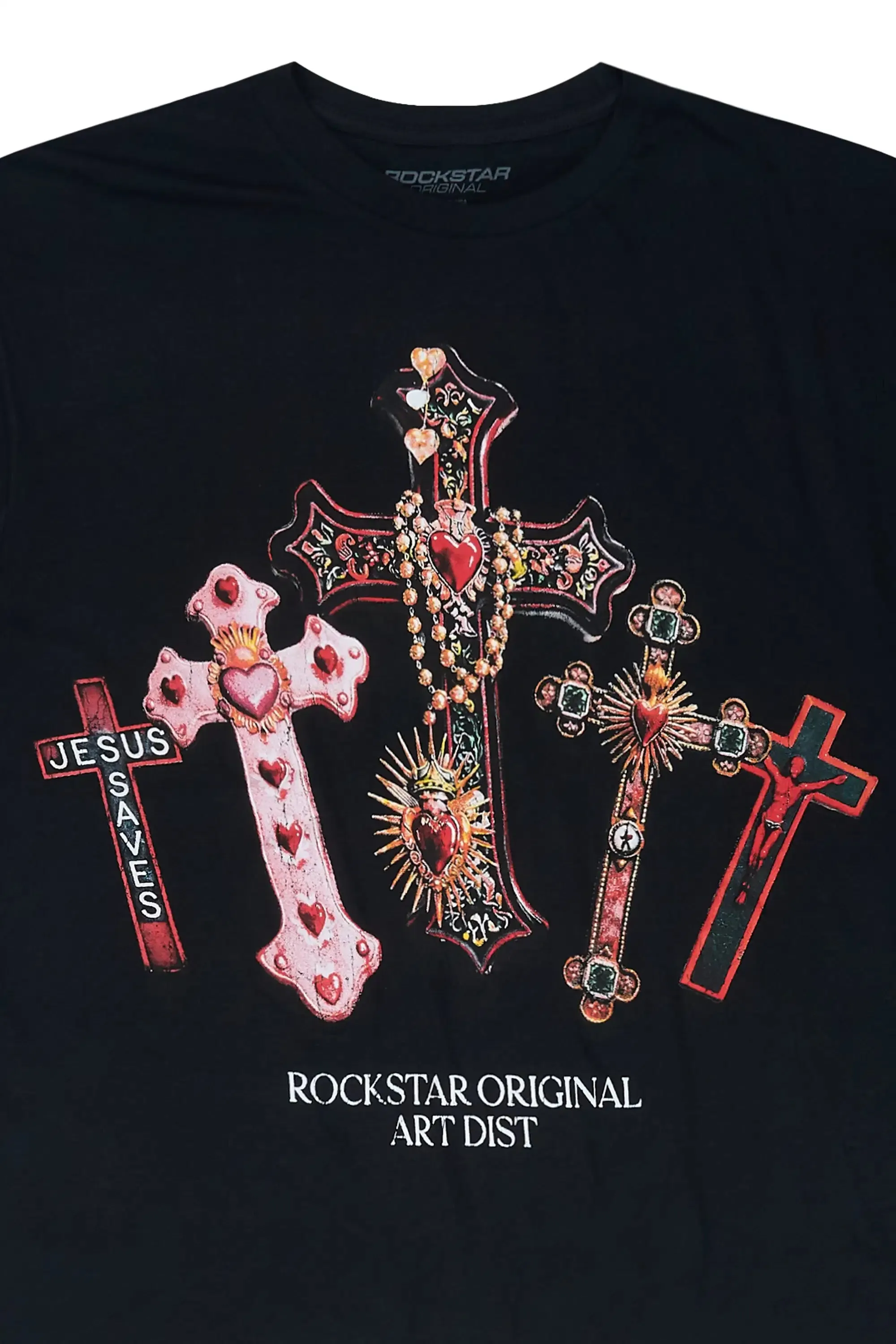 Xirel Black Oversized Graphic T-Shirt sold by Rockstar Original product image thumbnail 2