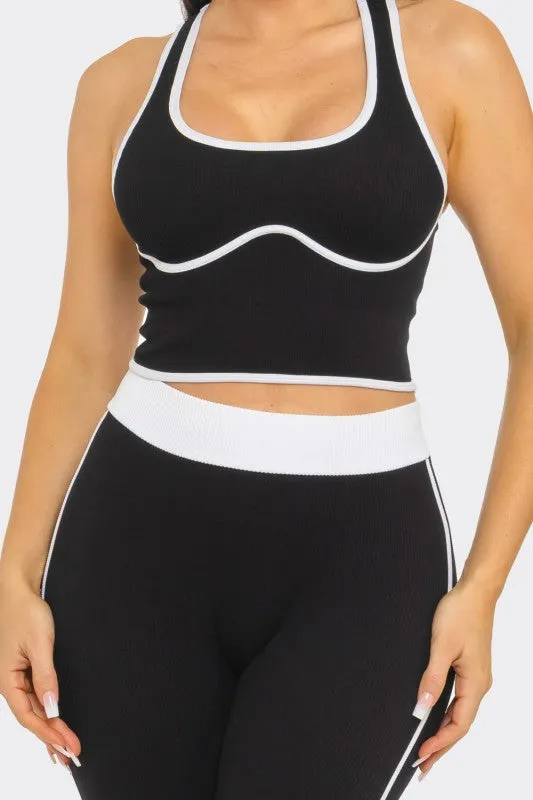 Shantavia Black Tank Active Legging Set sold by Rockstar Original product image thumbnail 2