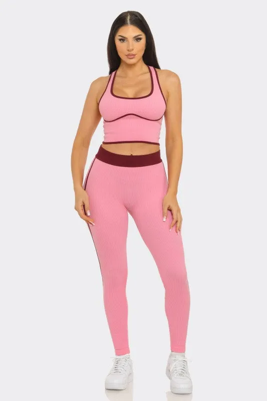 Shantavia Pink Tank Active Legging Set sold by Rockstar Original product image thumbnail 2
