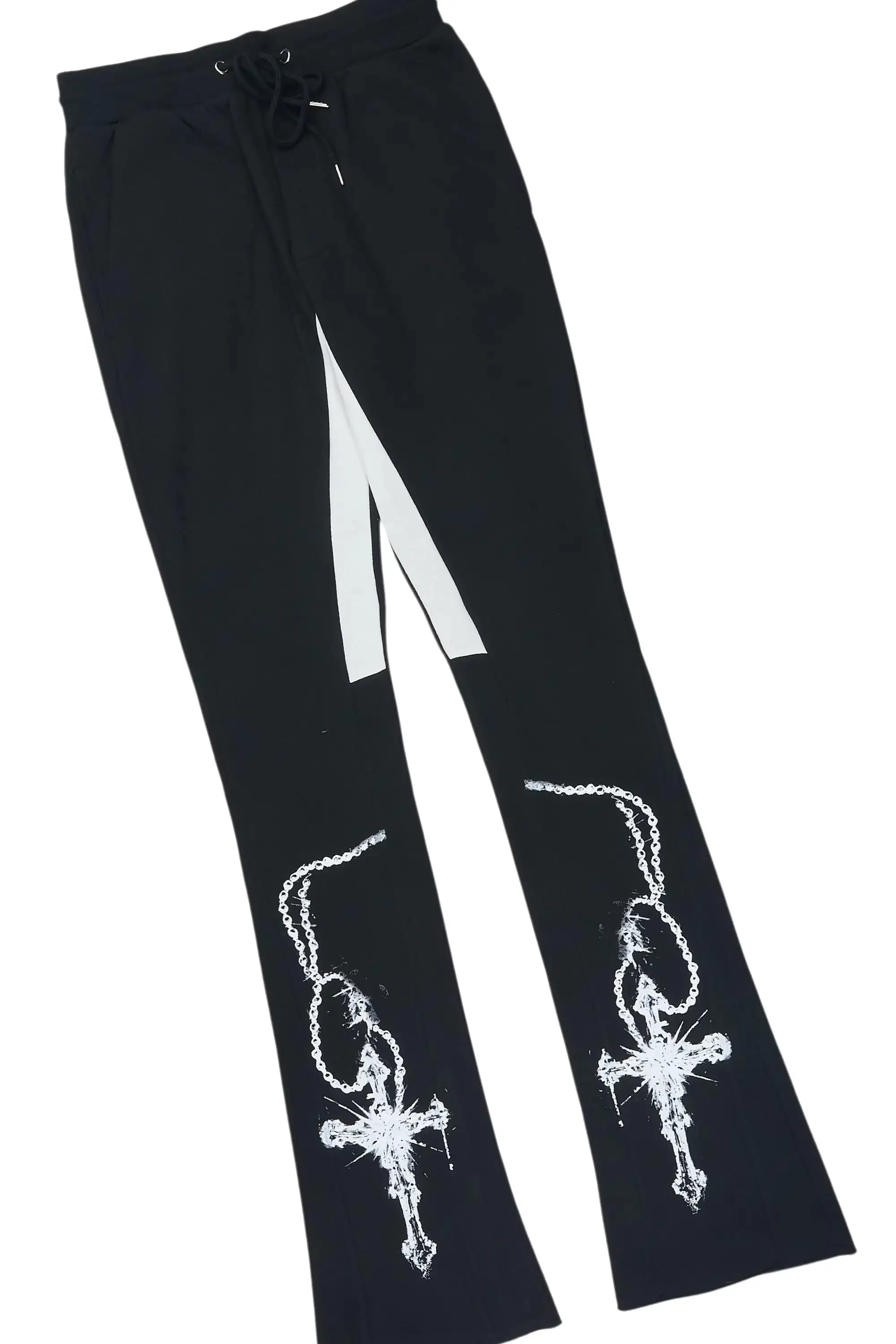 Vontae Black/Red Cut Sleeve Hoodie/Stacked Flare Track Set sold by Rockstar Original product image thumbnail 3