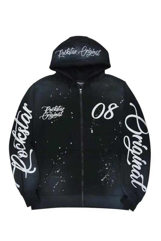 Hanif 2.0 Vintage Black Zip Up Hoodie sold by Rockstar Original