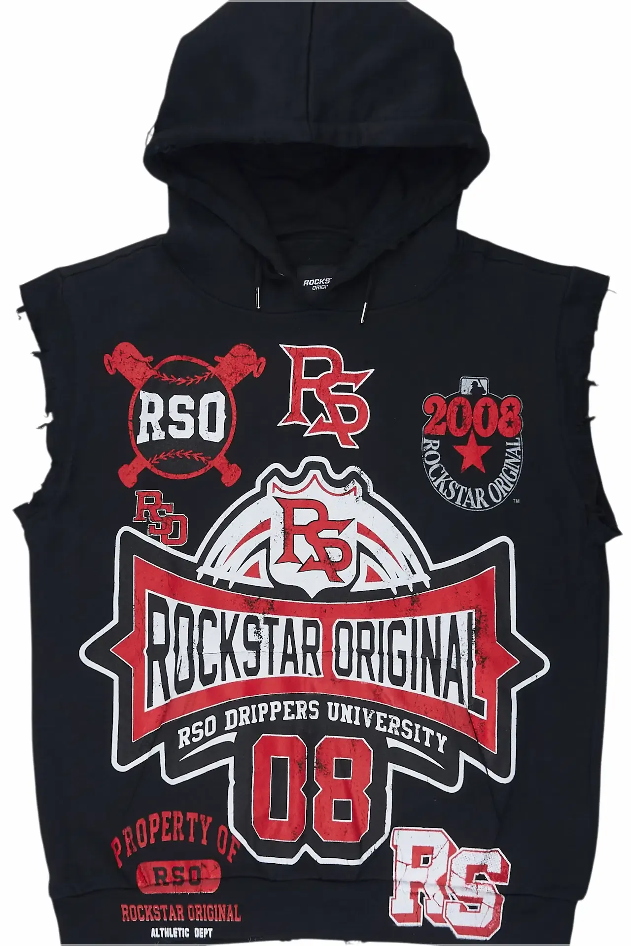 Mavrix Black Cut Sleeve Hoodie sold by Rockstar Original product image thumbnail 2