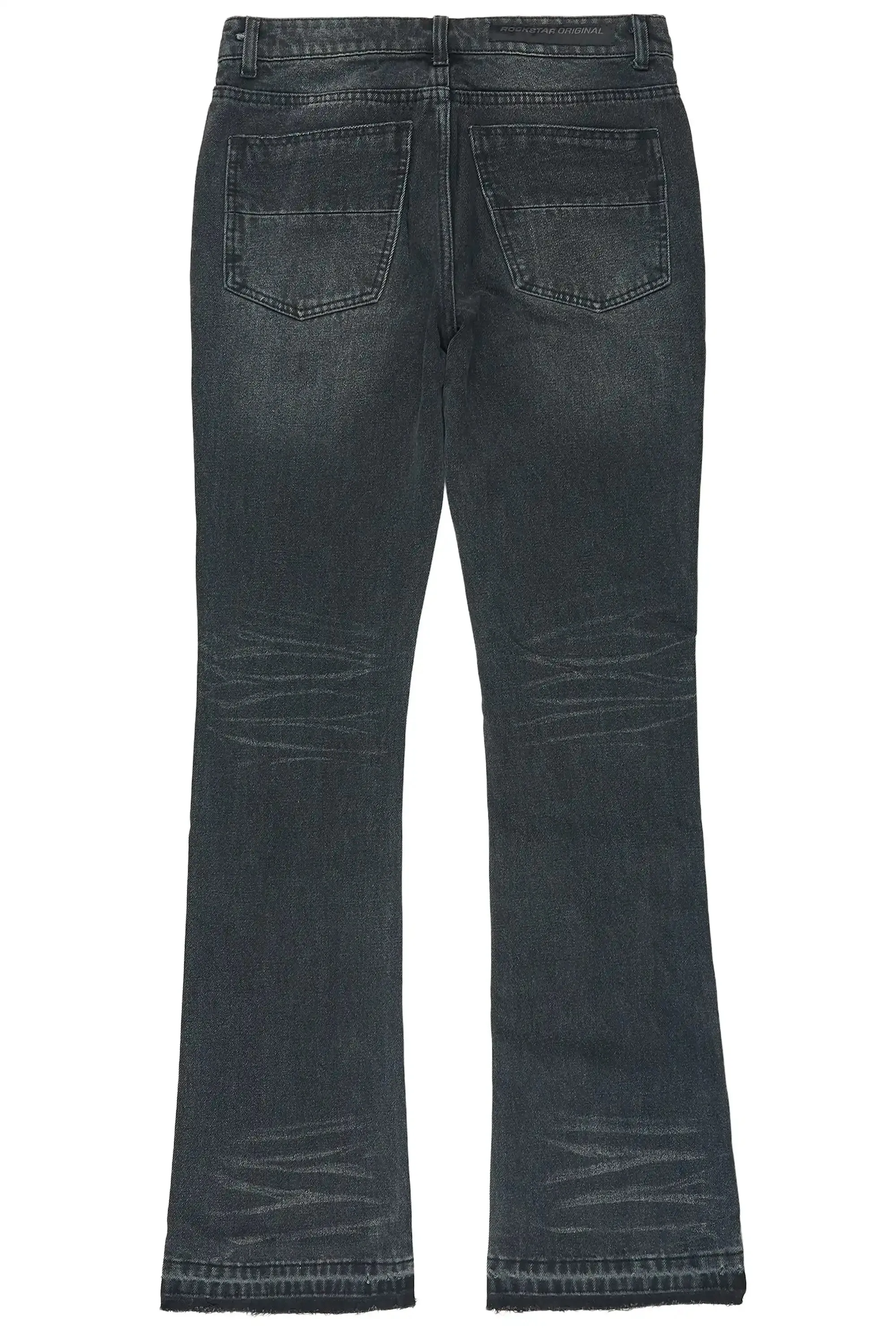 Folor Dark Grey Stacked Flare Jean sold by Rockstar Original product image thumbnail 3