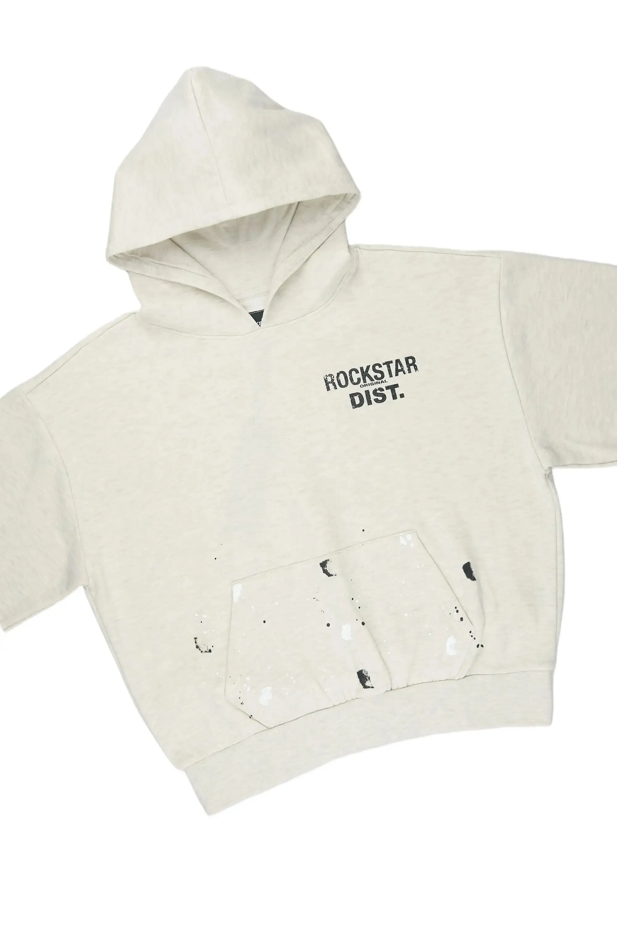 Raffer Light Oatmeal Cut Sleeve Hoodie Short Set sold by Rockstar Original product image thumbnail 2