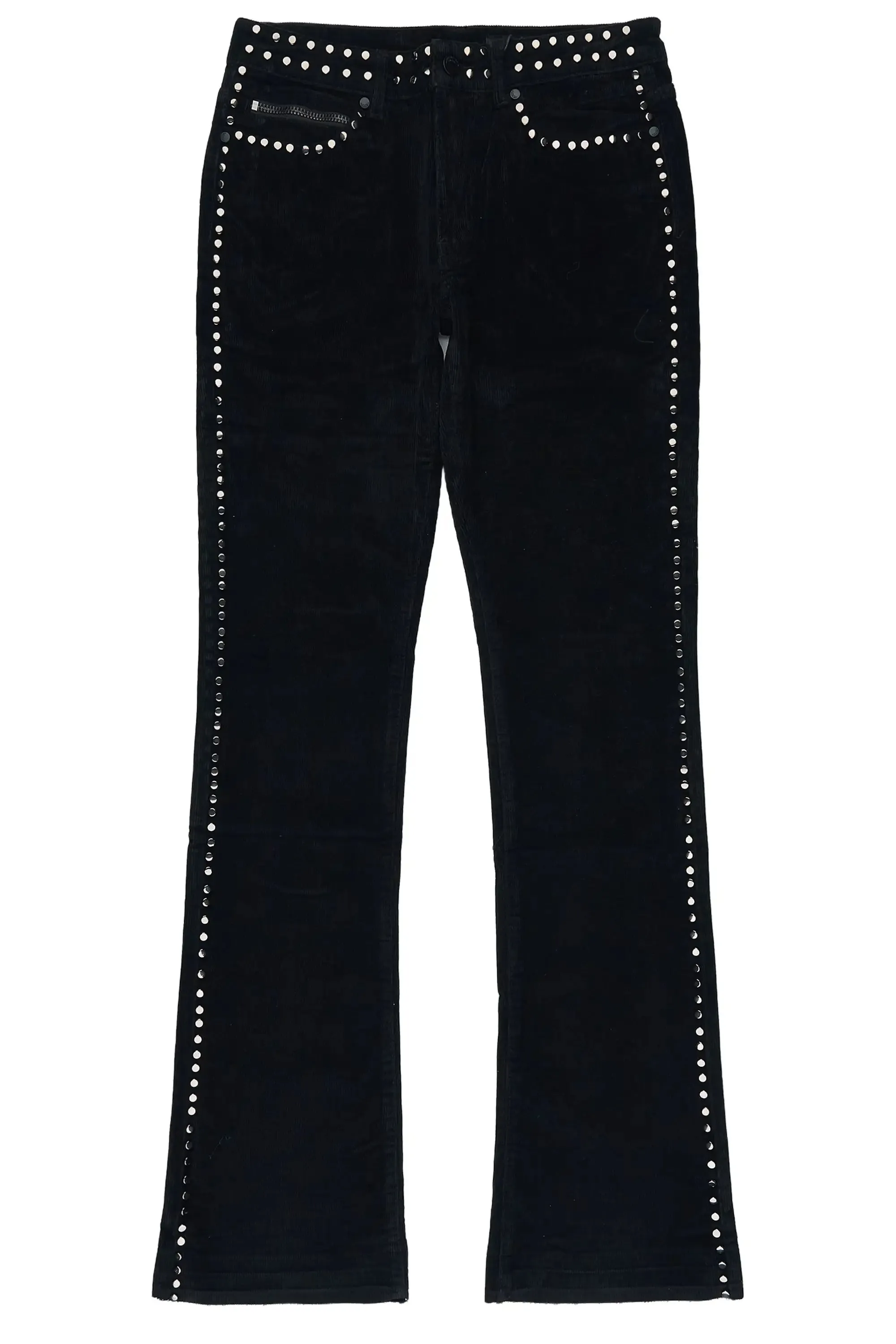 Vaile Jet Black Studded Stacked Flare Jean sold by Rockstar Original