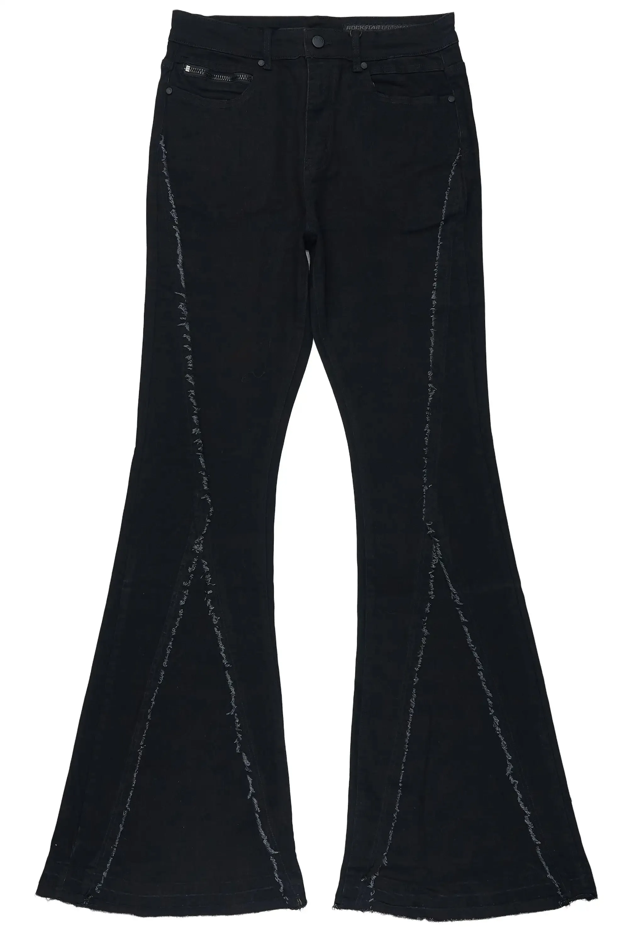 Vane Black Stacked Super Flare Jean sold by Rockstar Original