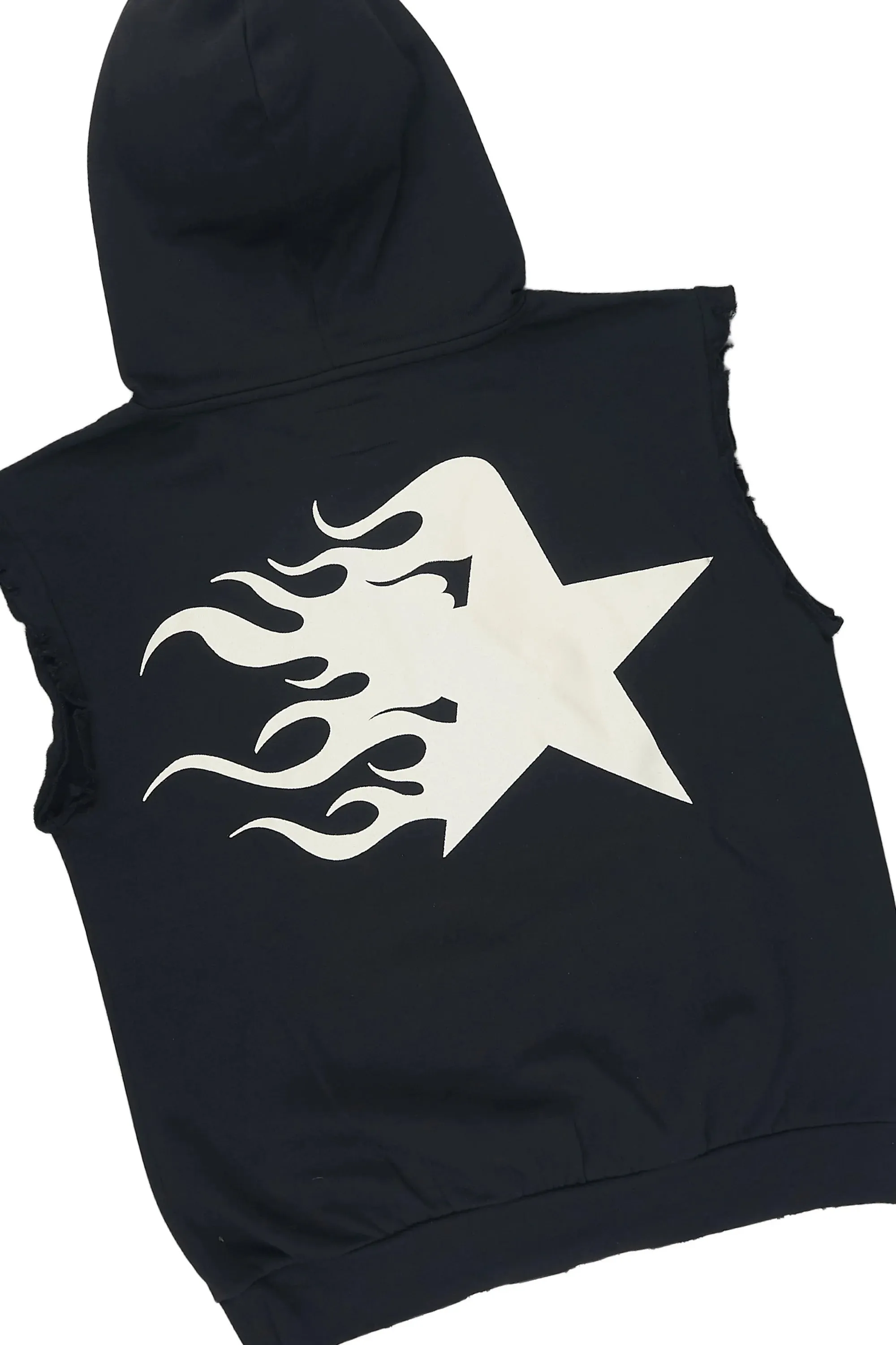 Pluton Black/Red Cut Sleeve Hoodie/Stacked Flare Track Set sold by Rockstar Original product image thumbnail 3