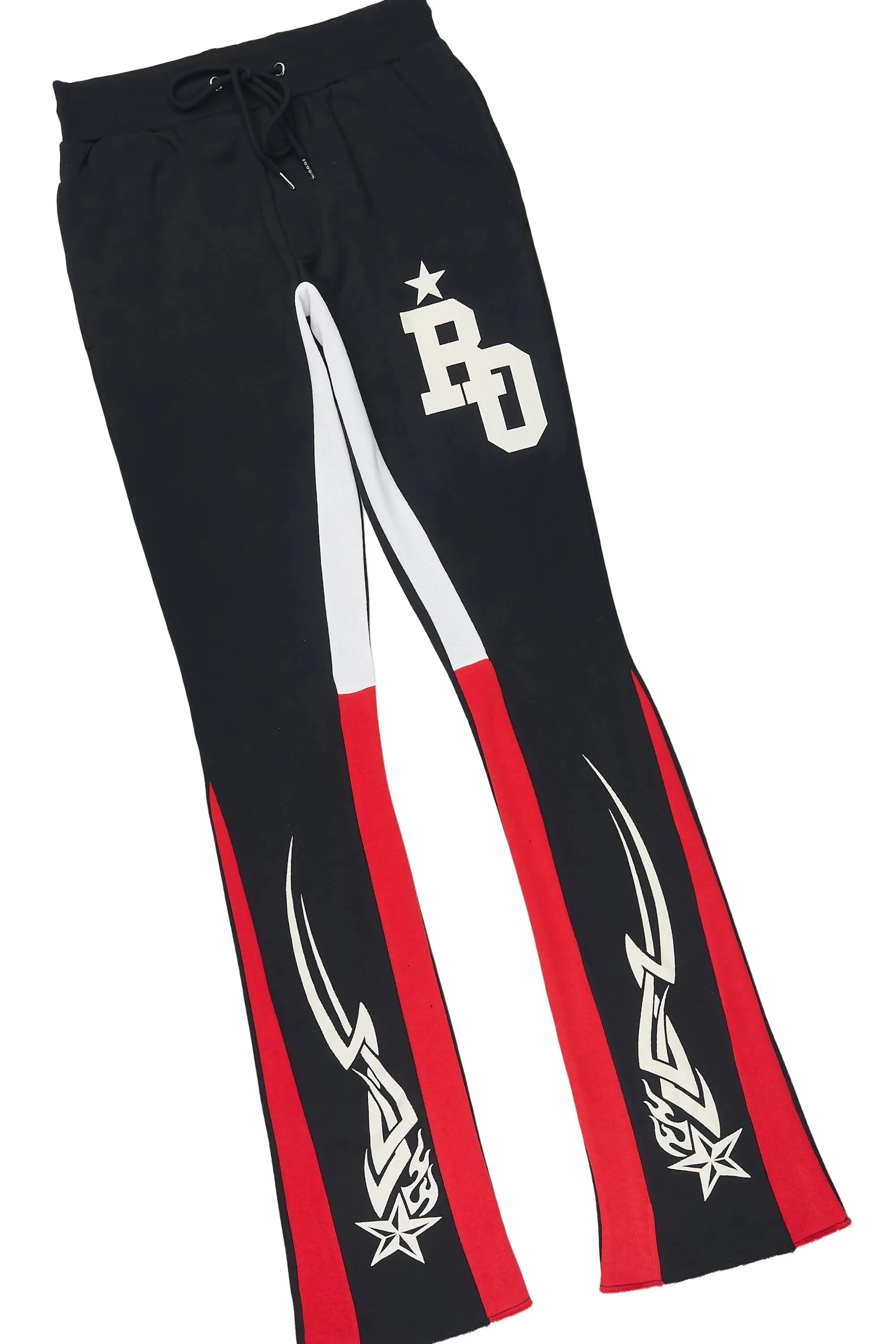 Pluton Black/Red Cut Sleeve Hoodie/Stacked Flare Track Set sold by Rockstar Original product image thumbnail 4