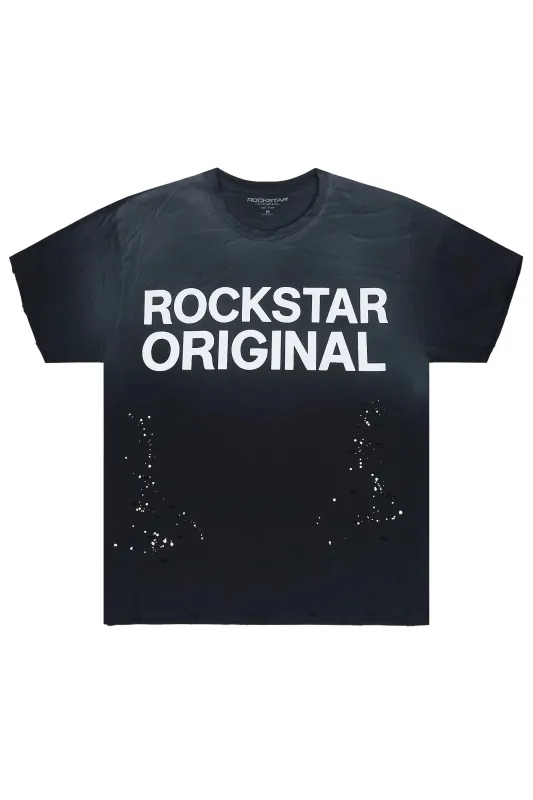 Reign Black Oversized Graphic T-Shirt made by Rockstar Original
