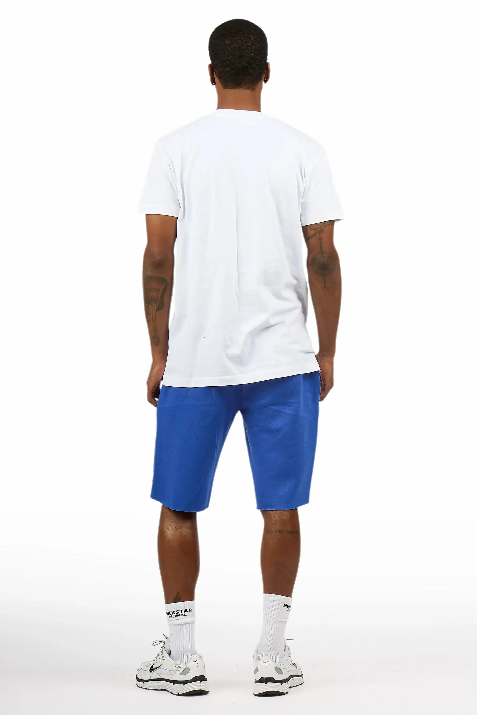 Twinkle White/Royal Blue T-Shirt/Short Set sold by Rockstar Original product image thumbnail 4