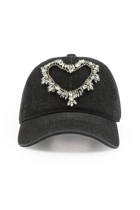 Camisha Black Rhinestone Trucker Hat made by Rockstar Original