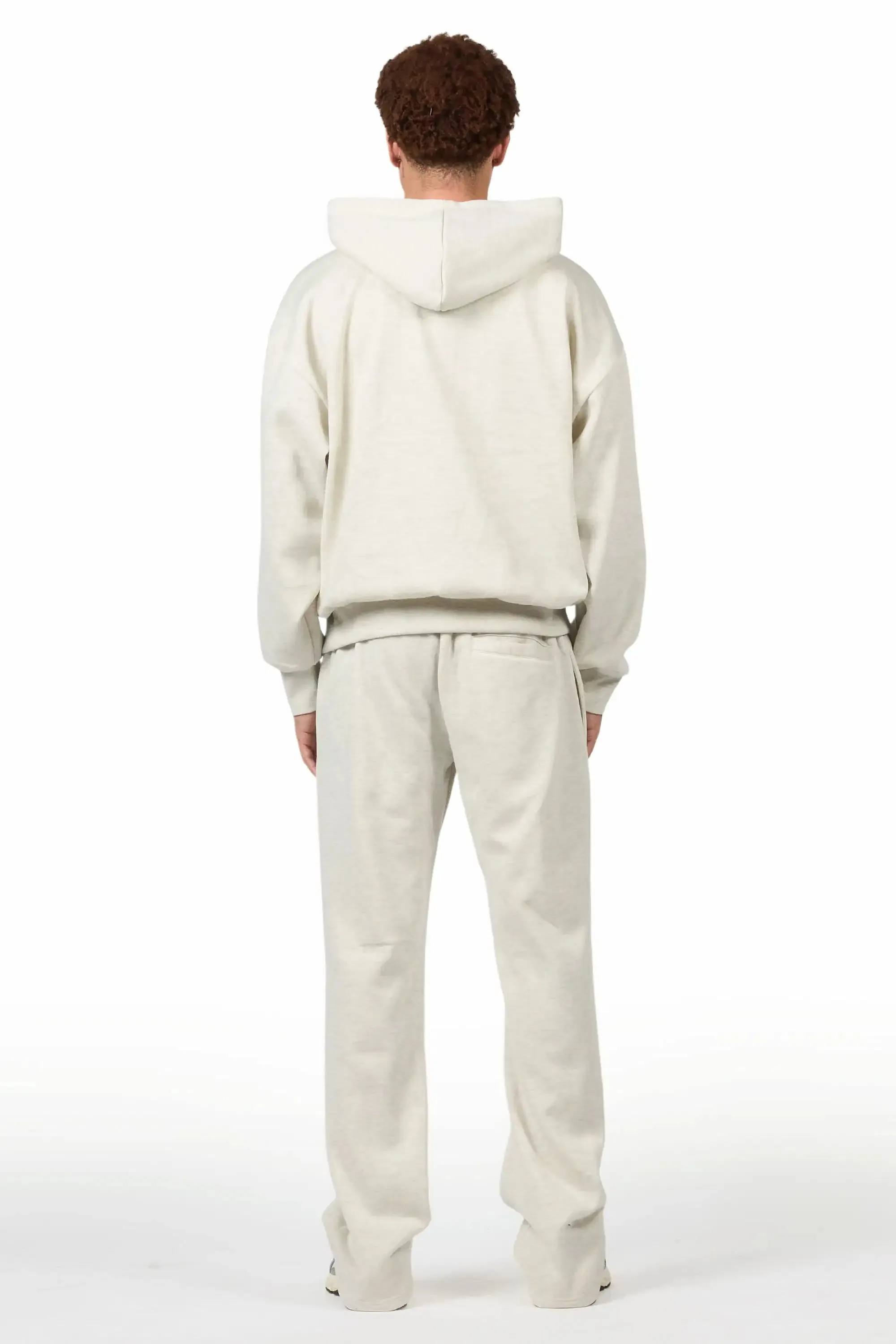Basic Light Oatmeal Hoodie Relaxed Track Set sold by Rockstar Original product image thumbnail 4