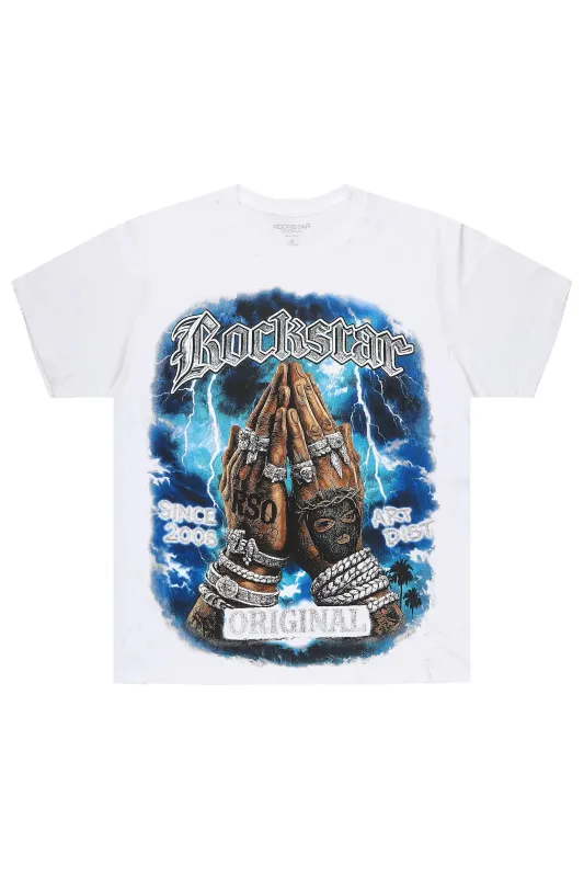 Thorne White Oversized Graphic T-Shirt made by Rockstar Original