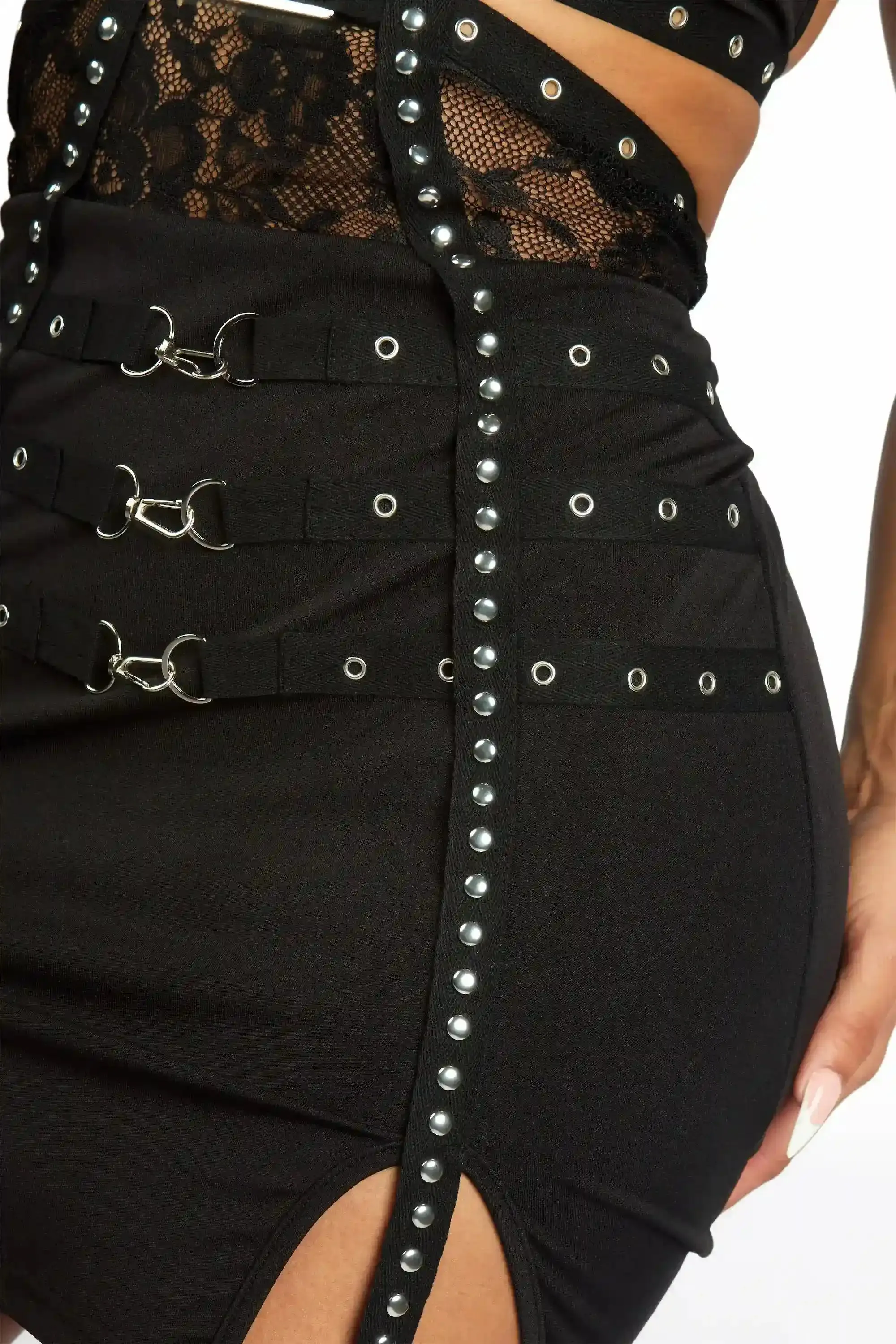 So-Studded Black Mini Dress sold by Rockstar Original product image thumbnail 4