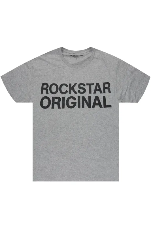 Keeth Grey Oversized Graphic T-Shirt made by Rockstar Original