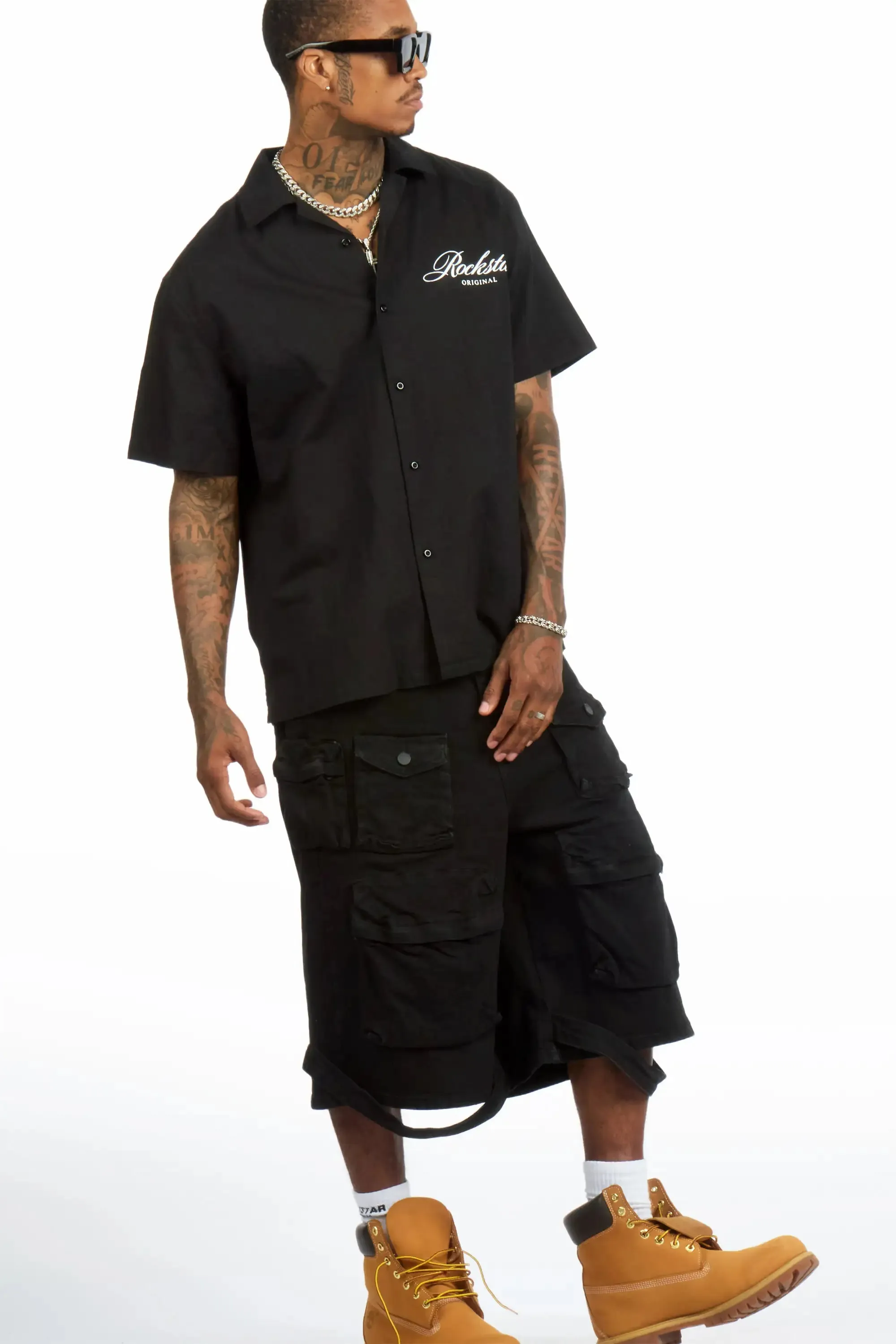 Mahesh Black Denim Short sold by Rockstar Original product image thumbnail 3