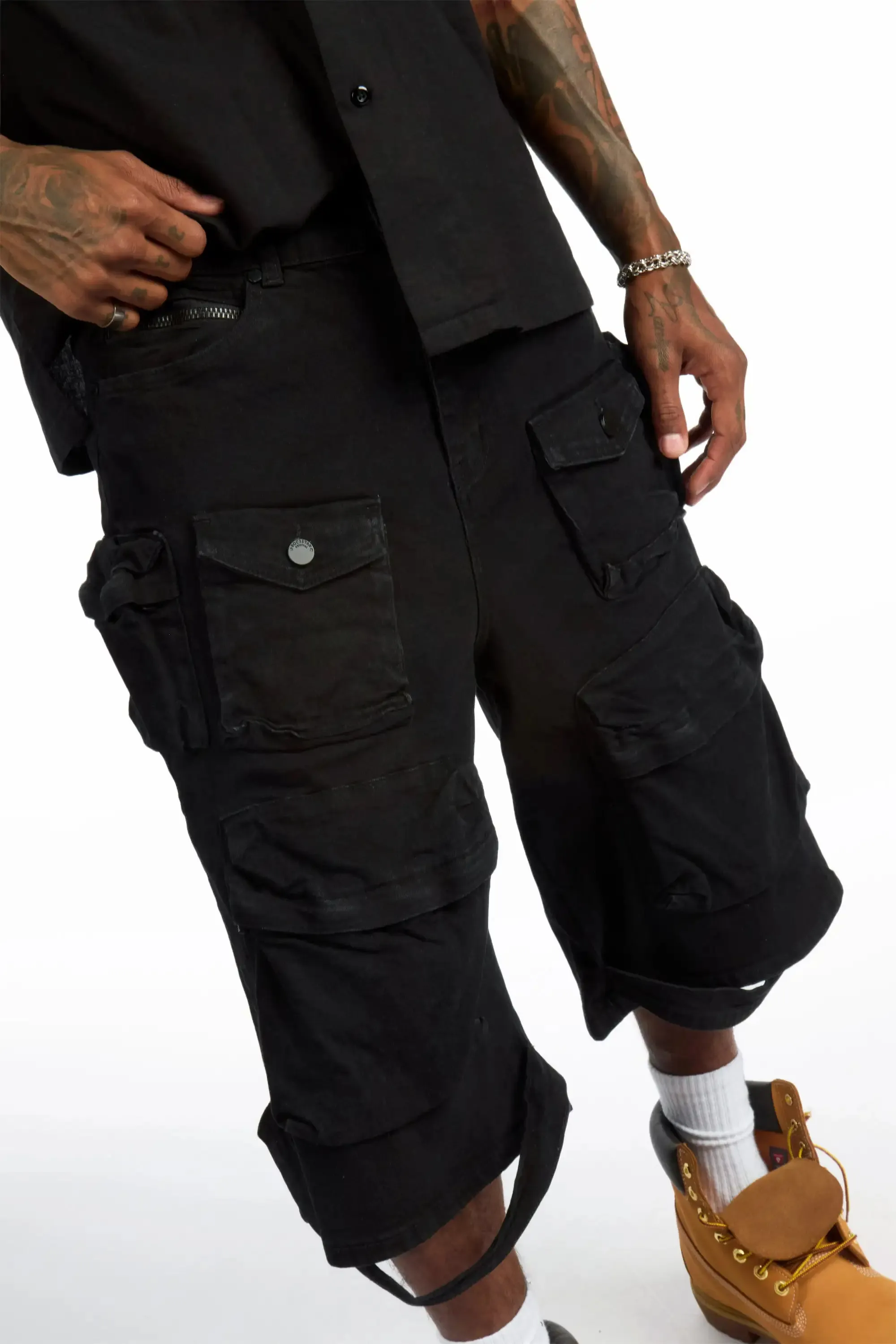 Mahesh Black Denim Short sold by Rockstar Original product image thumbnail 4