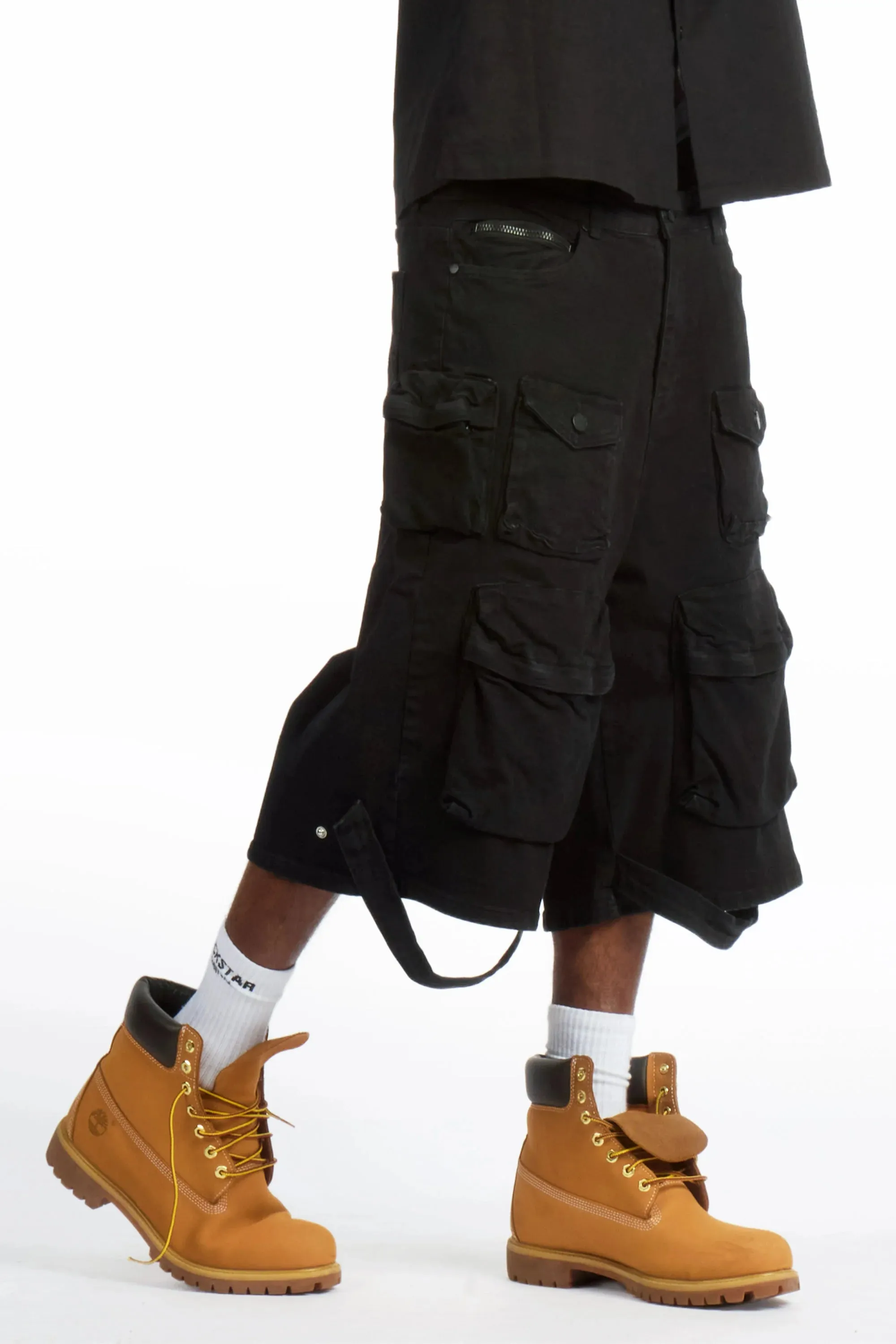Mahesh Black Denim Short sold by Rockstar Original