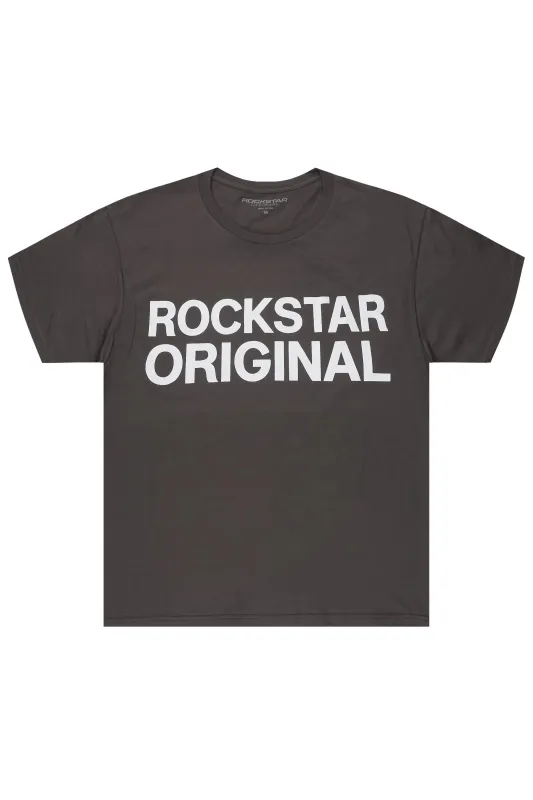 Keeth Charcoal Oversized Graphic T-Shirt made by Rockstar Original
