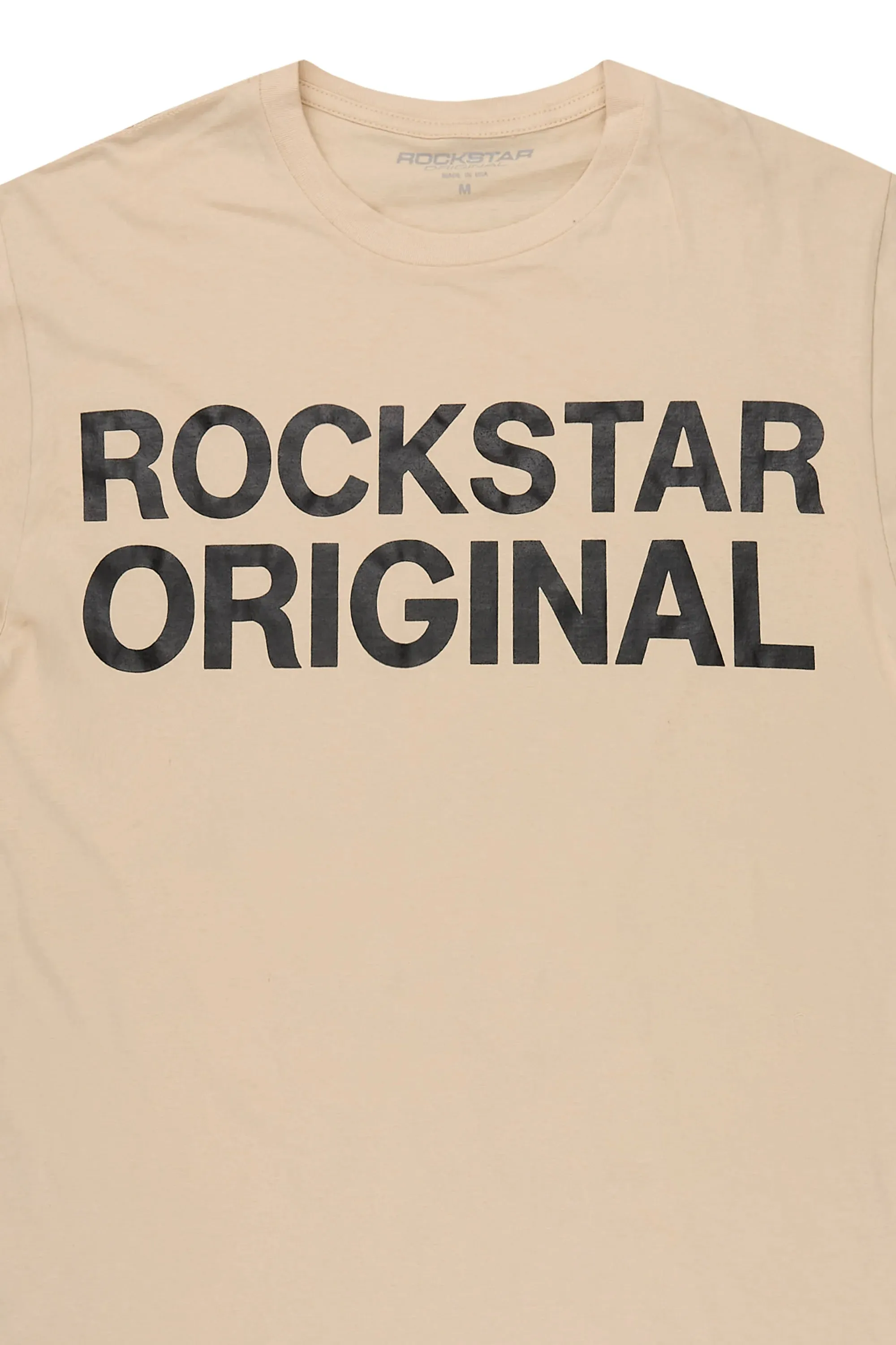 Keeth Beige Oversized Graphic T-Shirt sold by Rockstar Original product image thumbnail 2