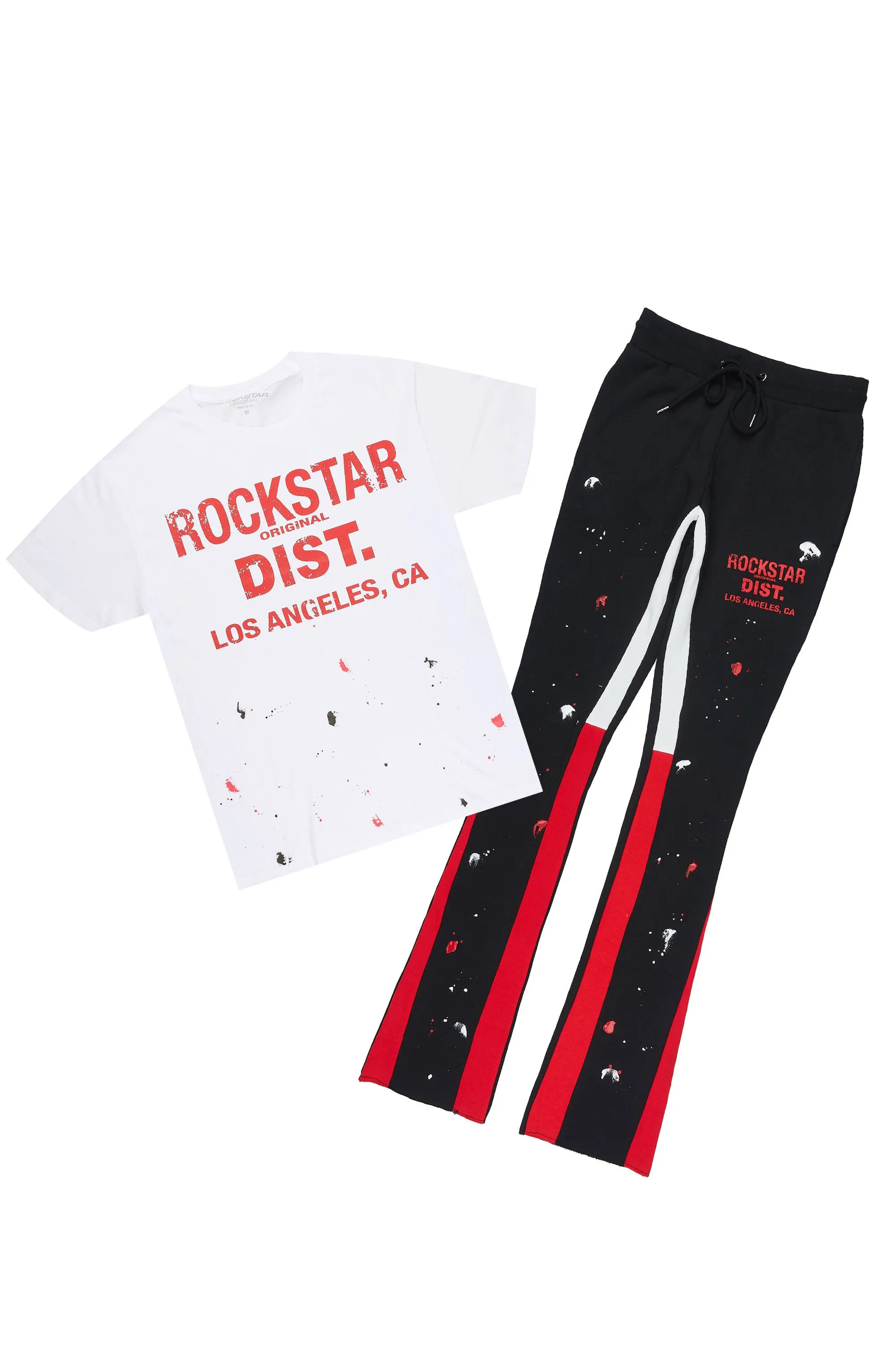 DaeOnna White/Black T-Shirt Stacked Track Set sold by Rockstar Original