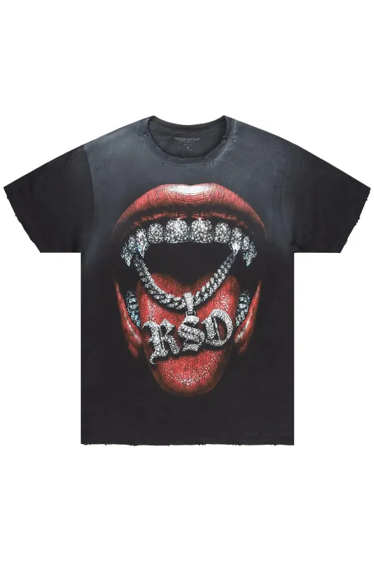 Noctis Black Oversized Graphic T-Shirt made by Rockstar Original