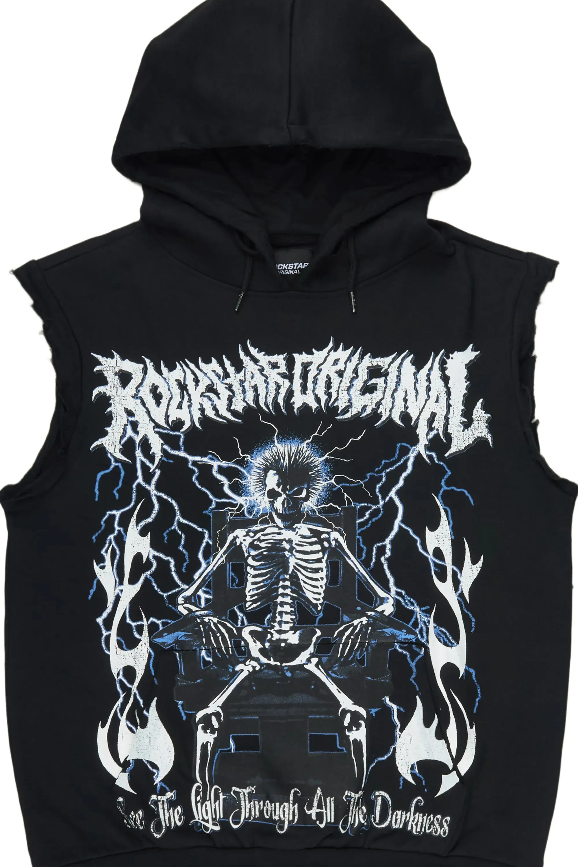 Deathrow Black Cut Sleeve Hoodie sold by Rockstar Original product image thumbnail 2
