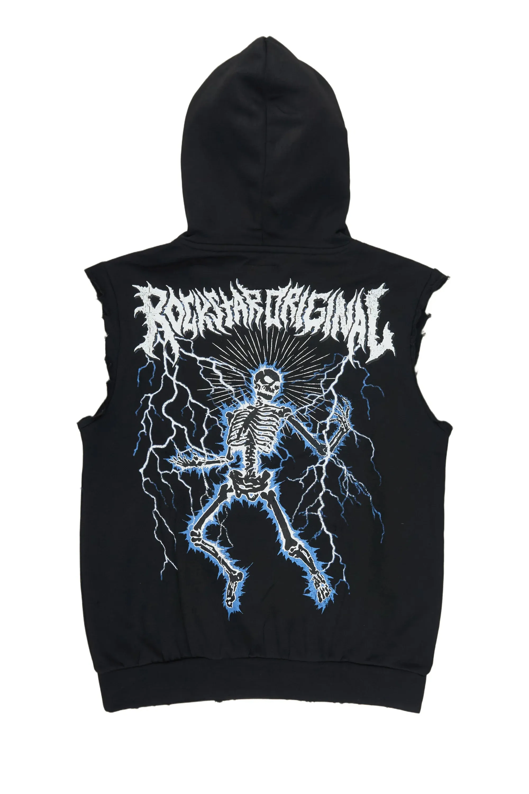 Deathrow Black Cut Sleeve Hoodie sold by Rockstar Original product image thumbnail 3