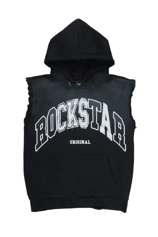 Bodie Black Cut Sleeve Hoodie made by Rockstar Original
