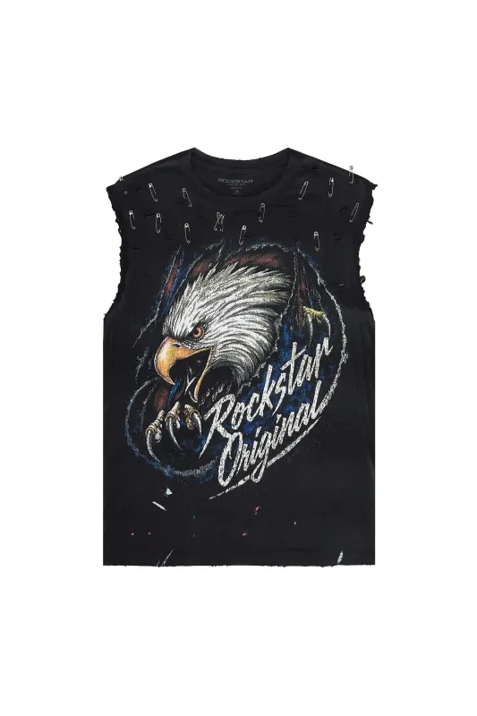 Kartala Black Cut Sleeve T-Shirt made by Rockstar Original