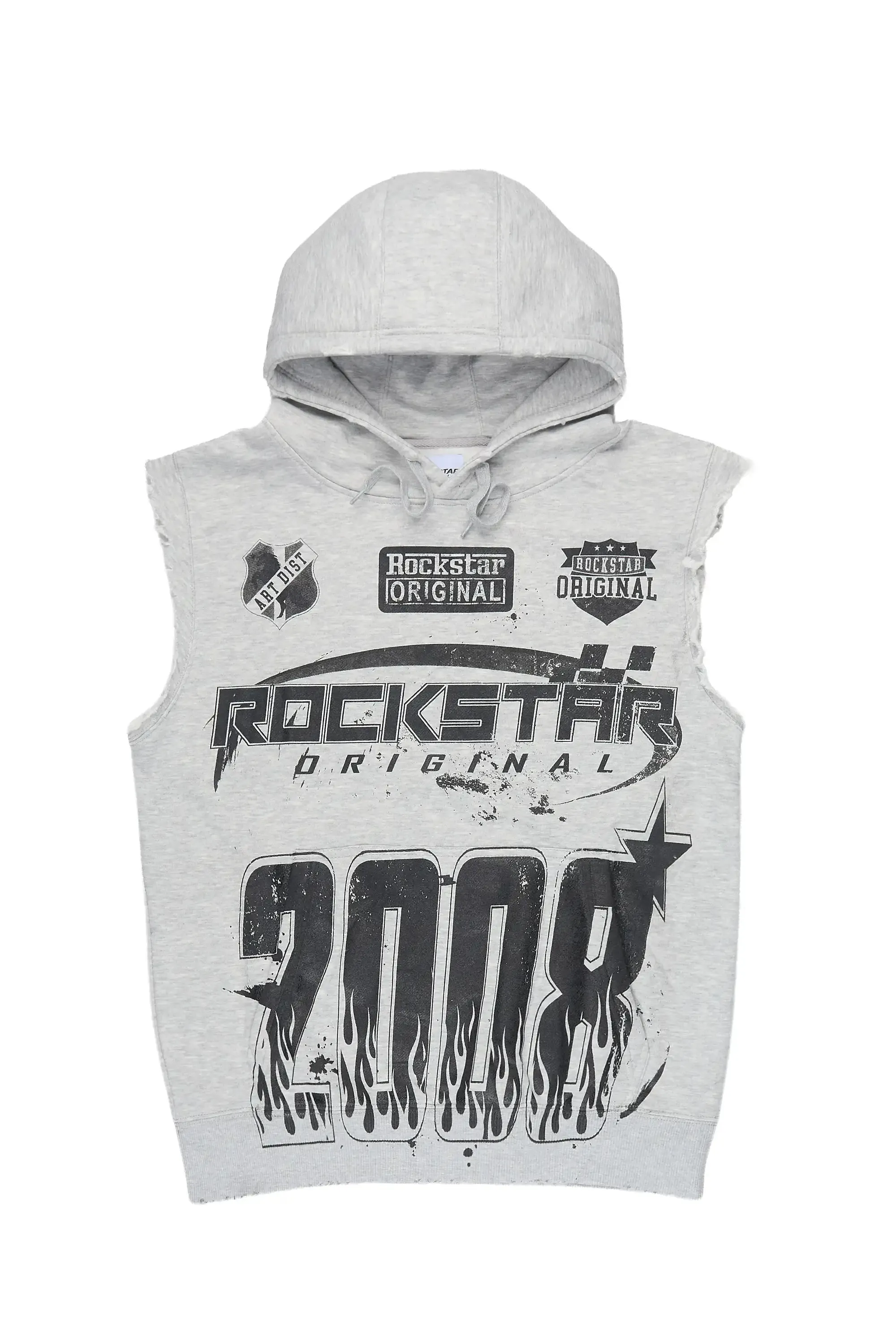 Amos Grey Cut Sleeve Hoodie sold by Rockstar Original