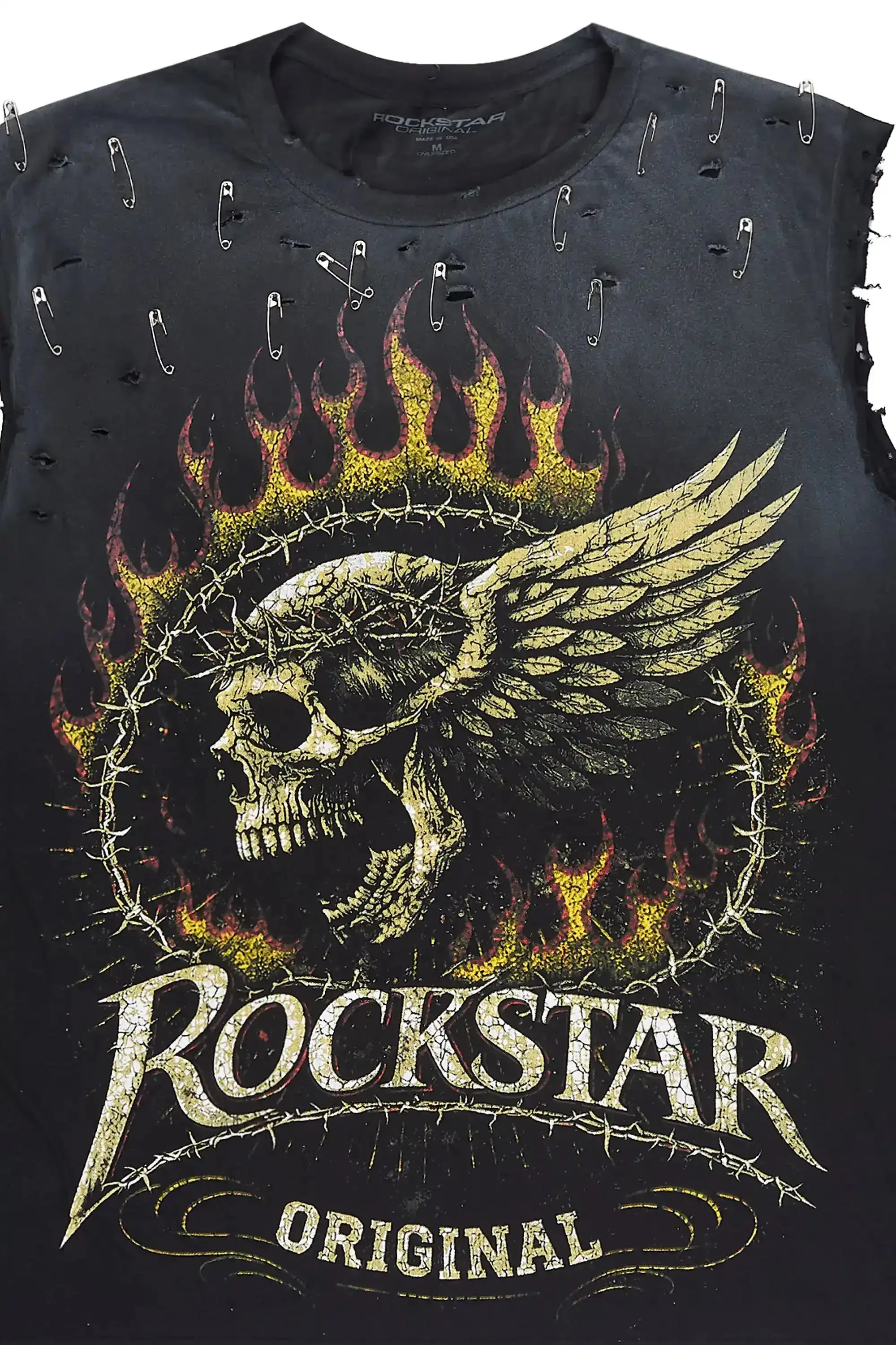 Destan Black Oversized Cut Off T-Shirt sold by Rockstar Original product image thumbnail 2
