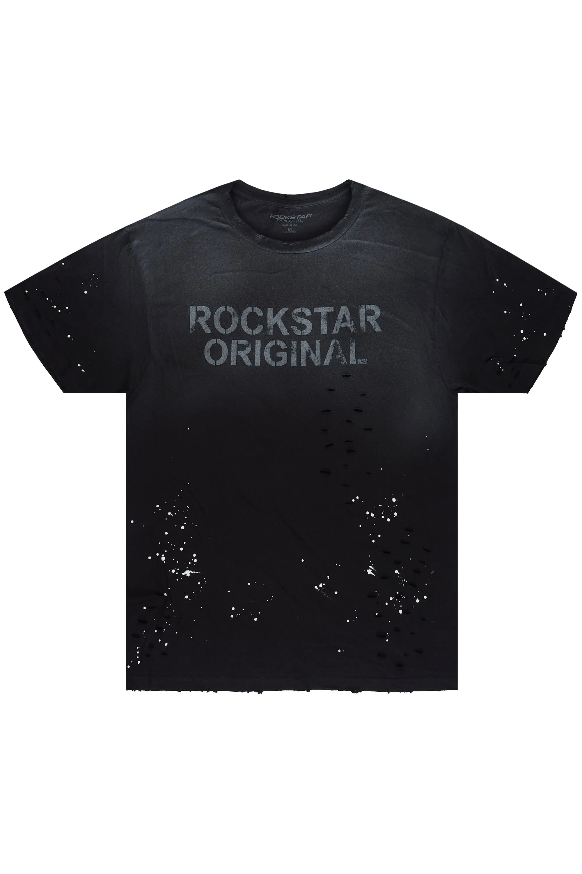 Reign Black/Black Oversized Graphic T-Shirt sold by Rockstar Original