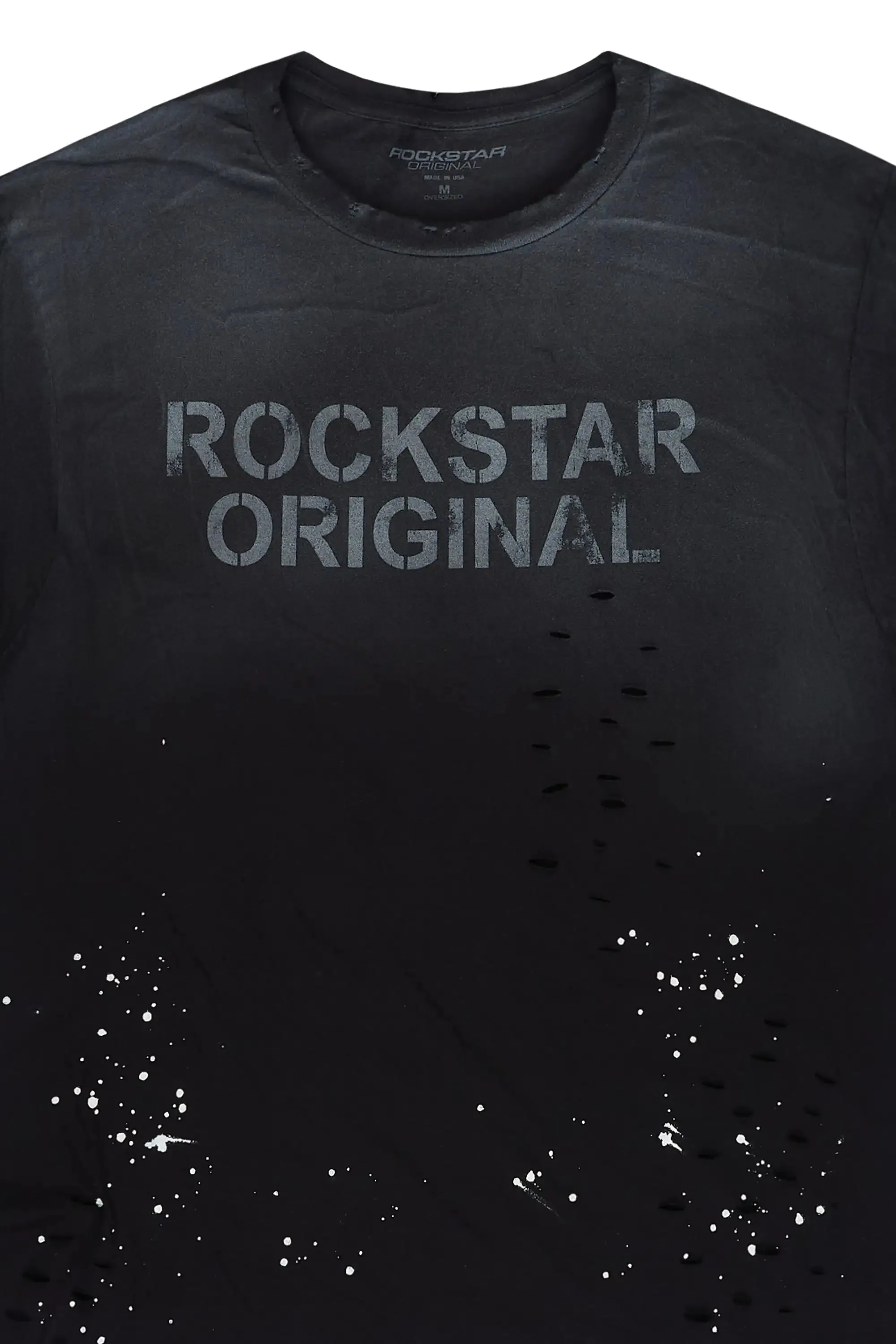 Reign Black/Black Oversized Graphic T-Shirt sold by Rockstar Original product image thumbnail 2