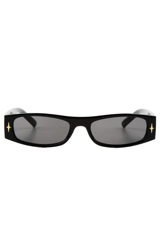 Sparker Black Square Rectangle Sunglass made by Rockstar Original