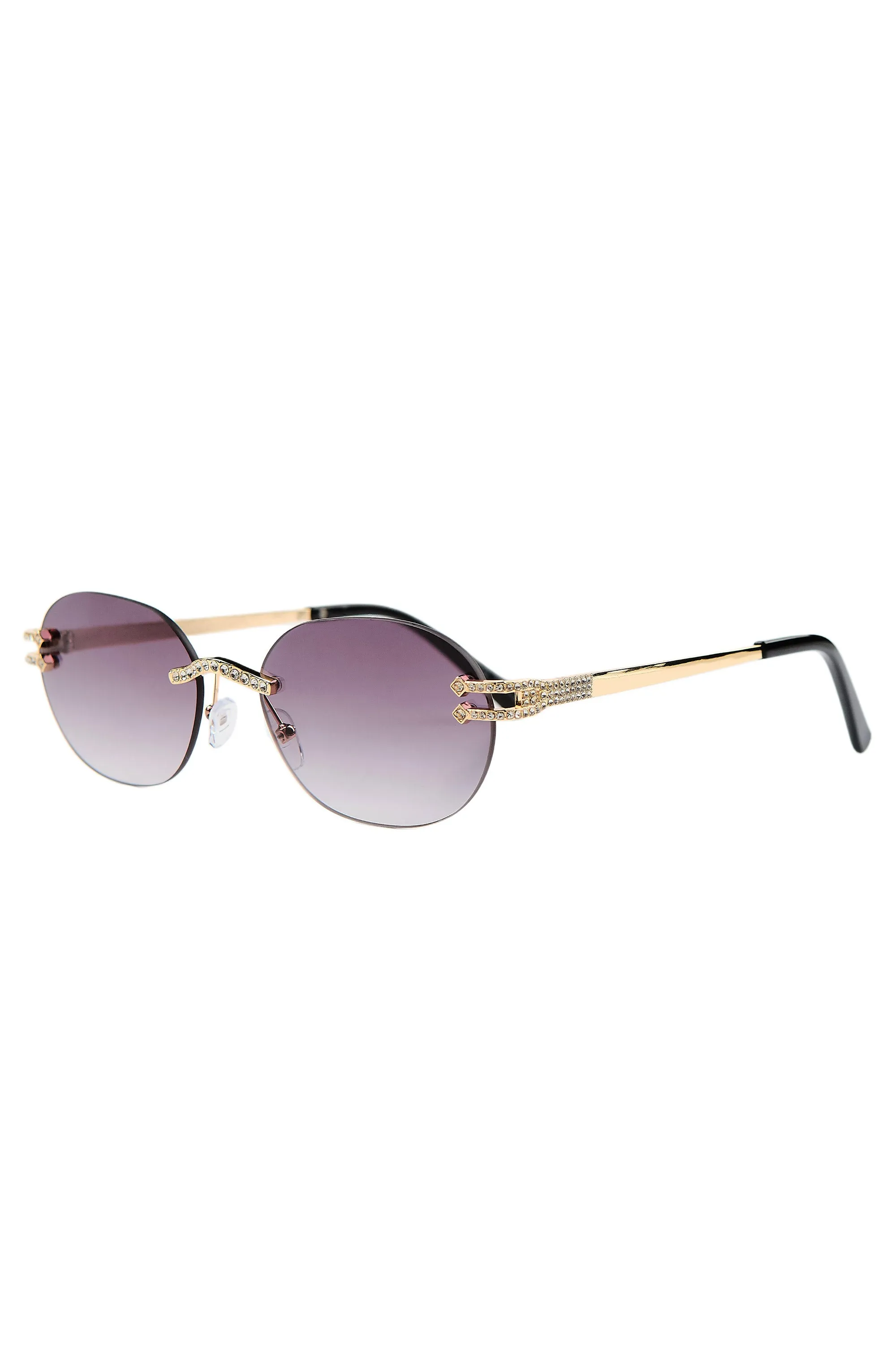Draky Black/Gold Oval Sunglass sold by Rockstar Original product image thumbnail 2