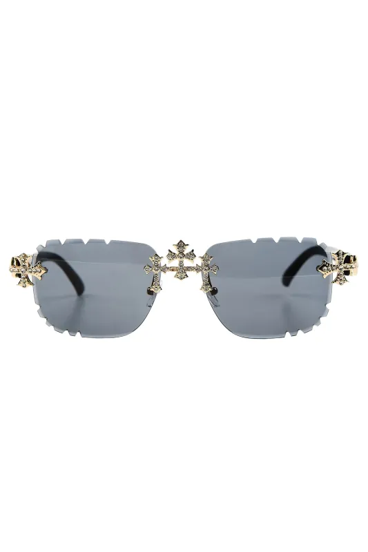 Neka Black/Gold Sunglasses made by Rockstar Original