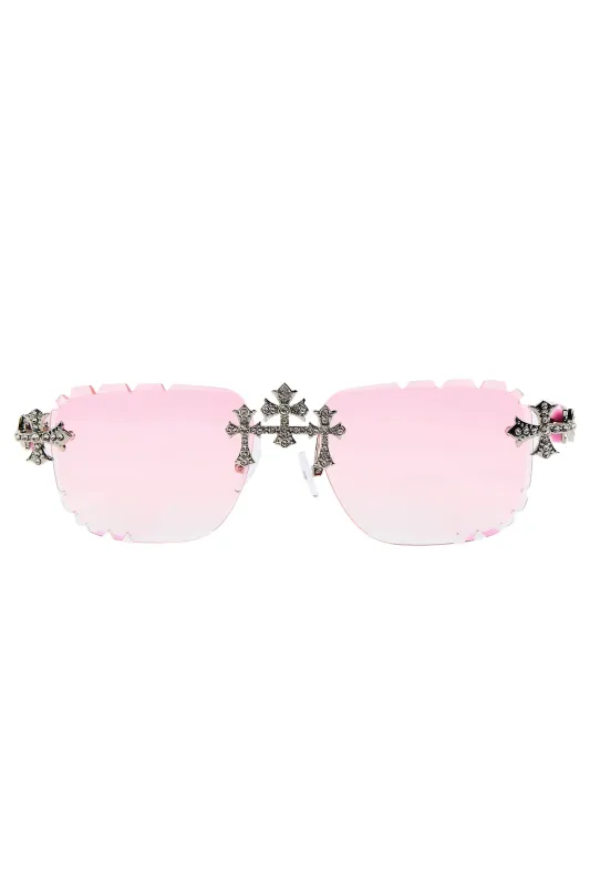 Neka Pink/Silver Sunglasses made by Rockstar Original