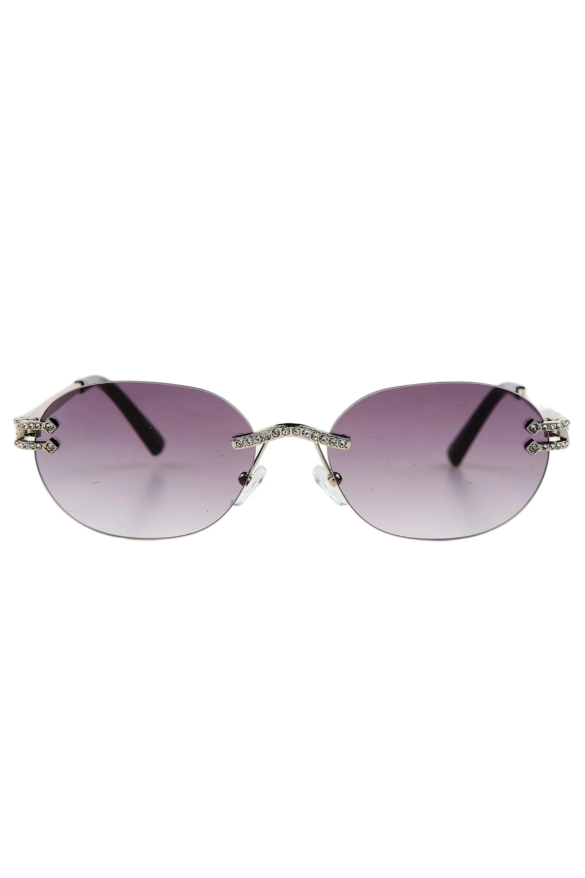 Draky Black/Silver Oval Sunglass sold by Rockstar Original