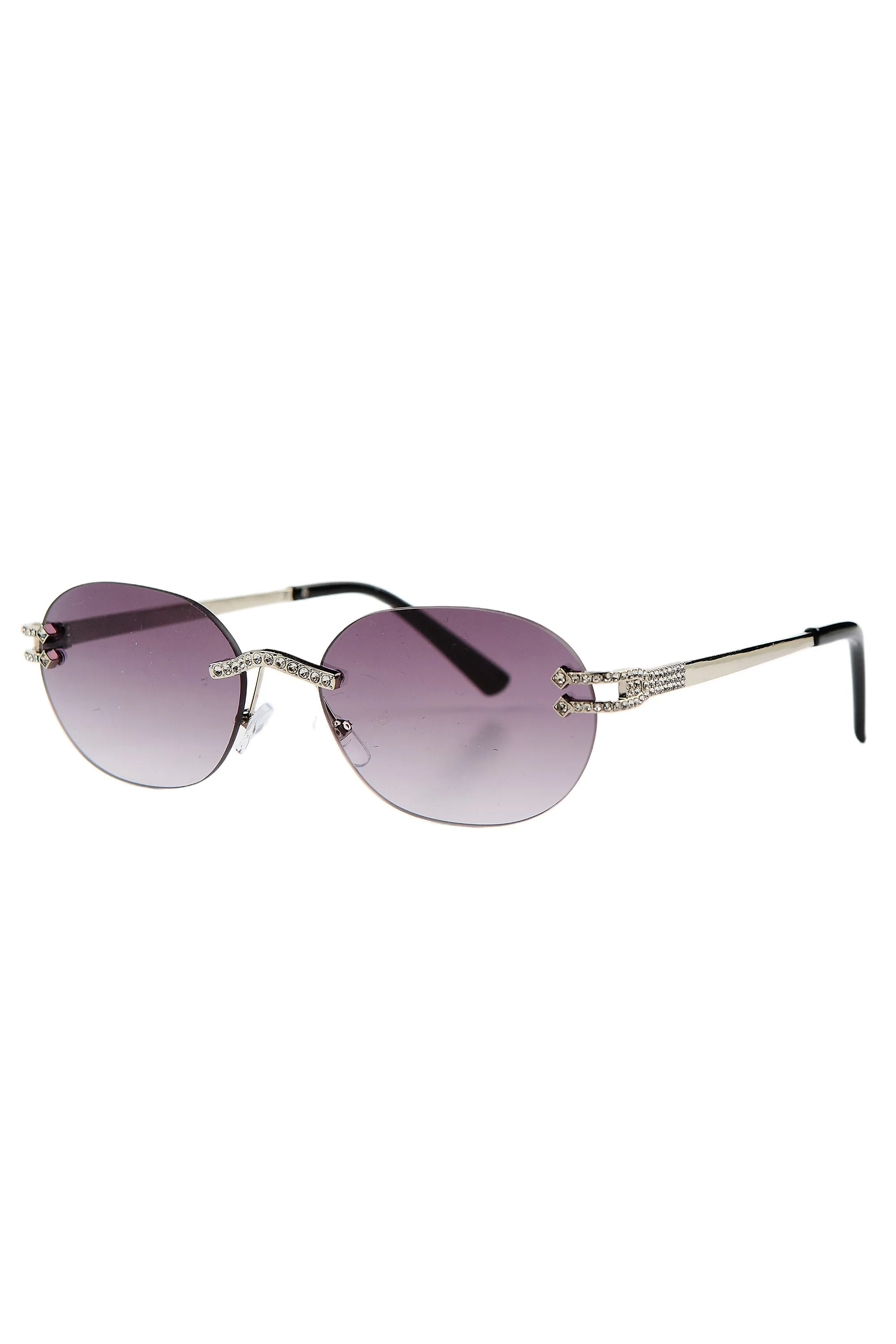 Draky Black/Silver Oval Sunglass sold by Rockstar Original product image thumbnail 4