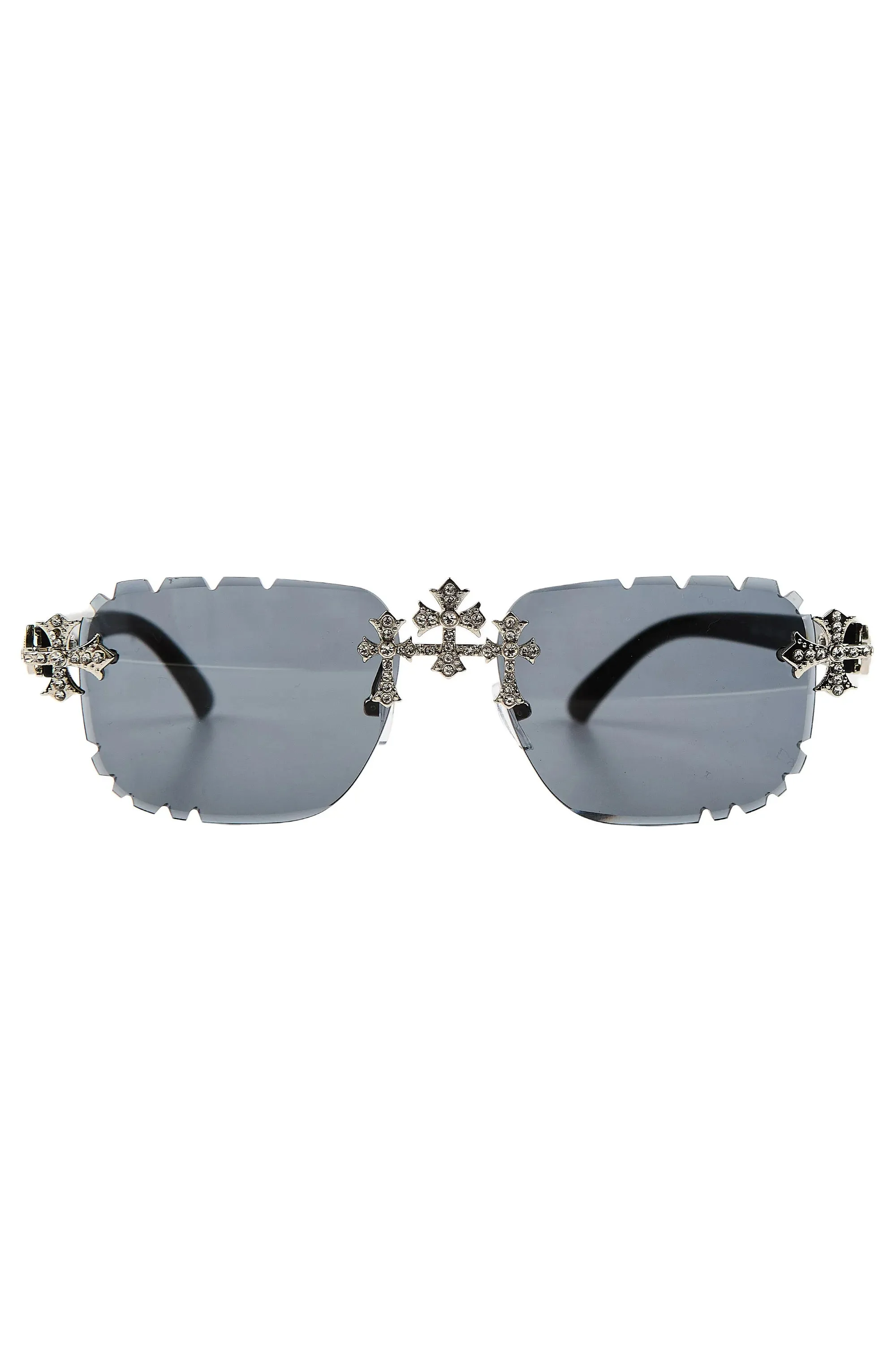 Jerz Black/Silver Square Rectangle Sunglass sold by Rockstar Original