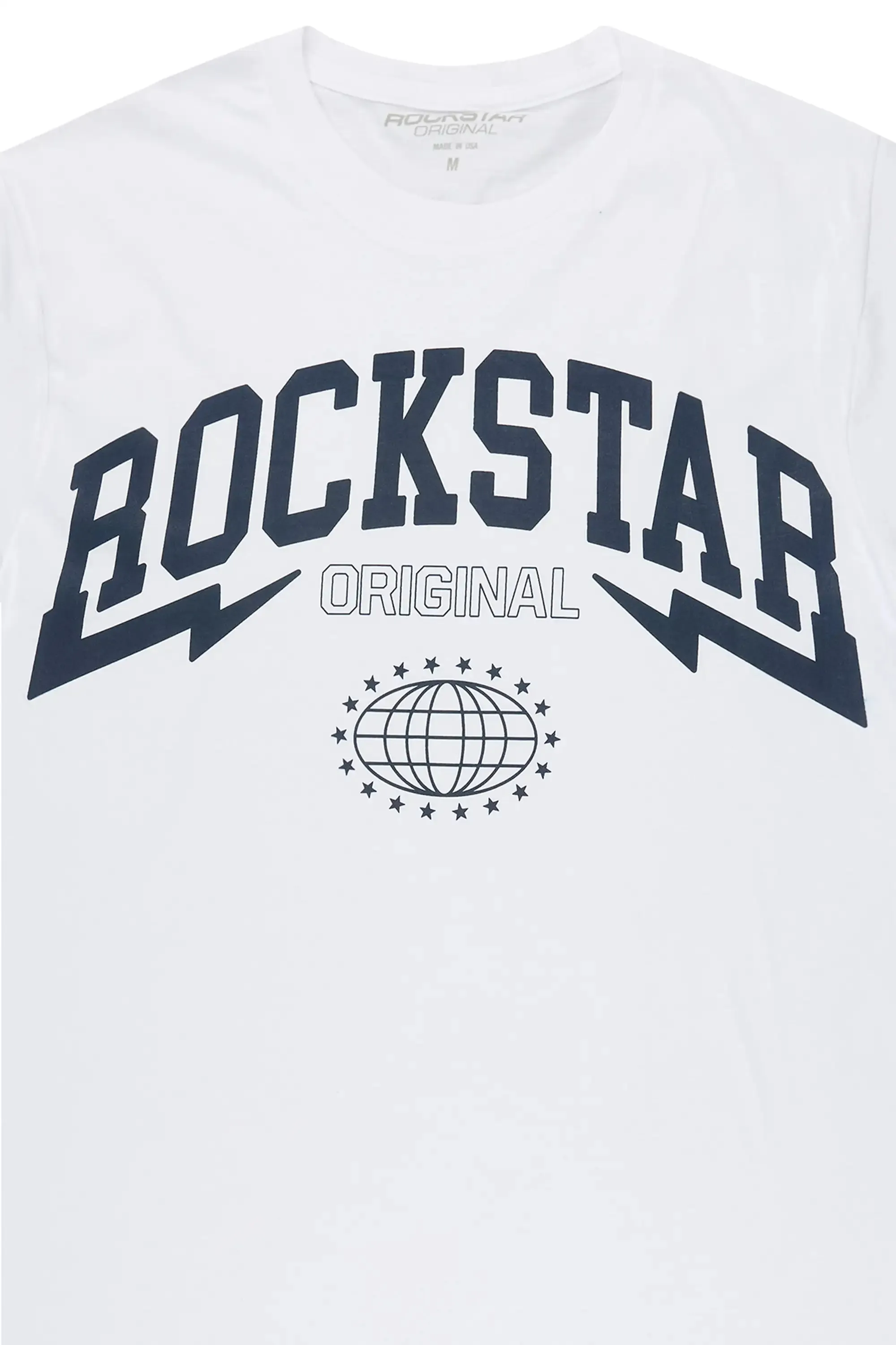Stori White/ Navy Graphic T-Shirt sold by Rockstar Original product image thumbnail 2