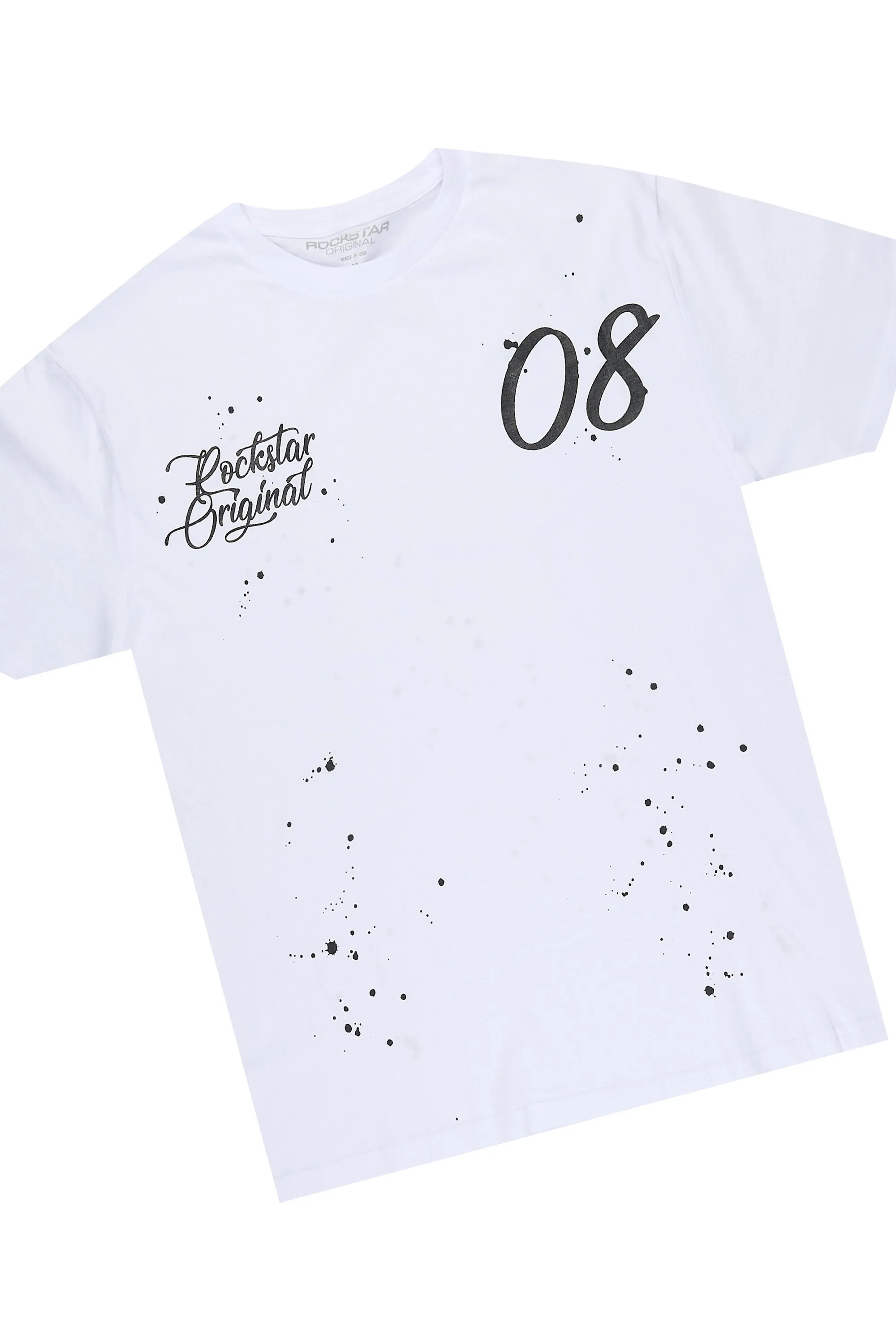 Hanif White/Light Oatmeal T-Shirt/Relaxed Track Set sold by Rockstar Original product image thumbnail 2