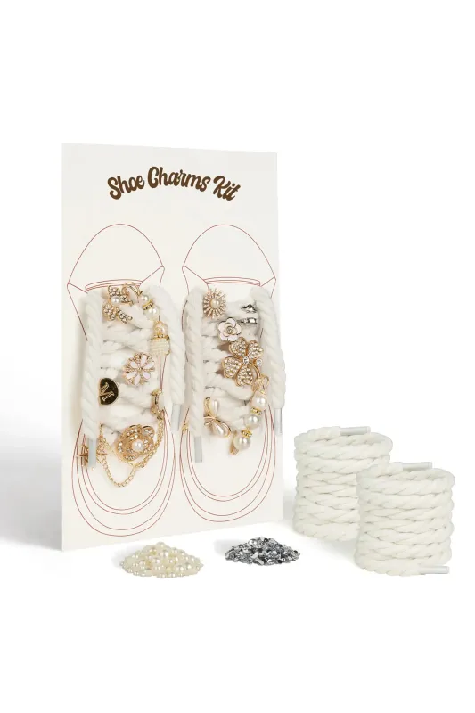 Arcade White Beads Shoe Charms made by Rockstar Original