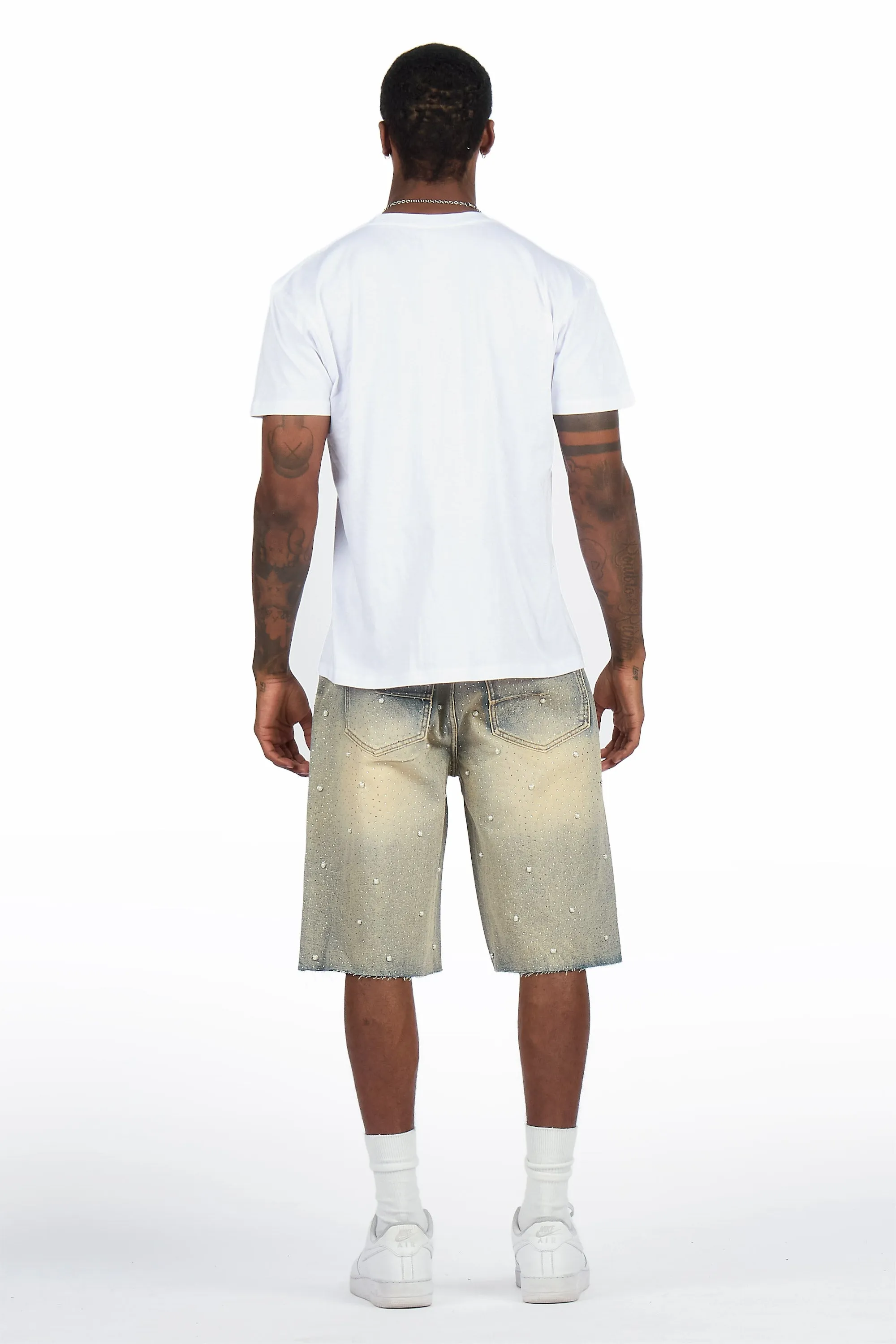 Rydell Blue Rhinestones Denim Short sold by Rockstar Original product image thumbnail 5