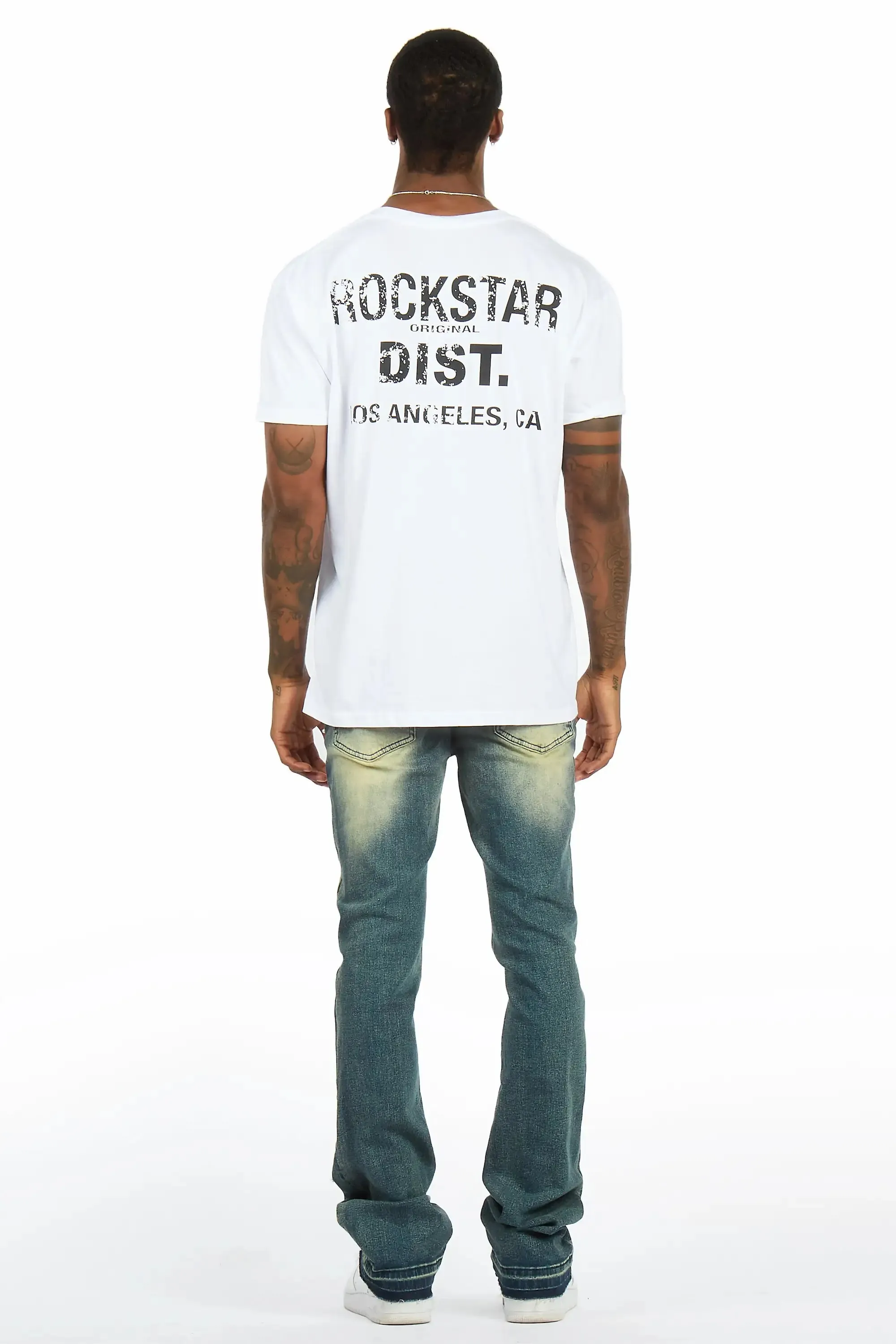 Lennux Dark Blue Pearl Stacked Fit Jean sold by Rockstar Original product image thumbnail 5