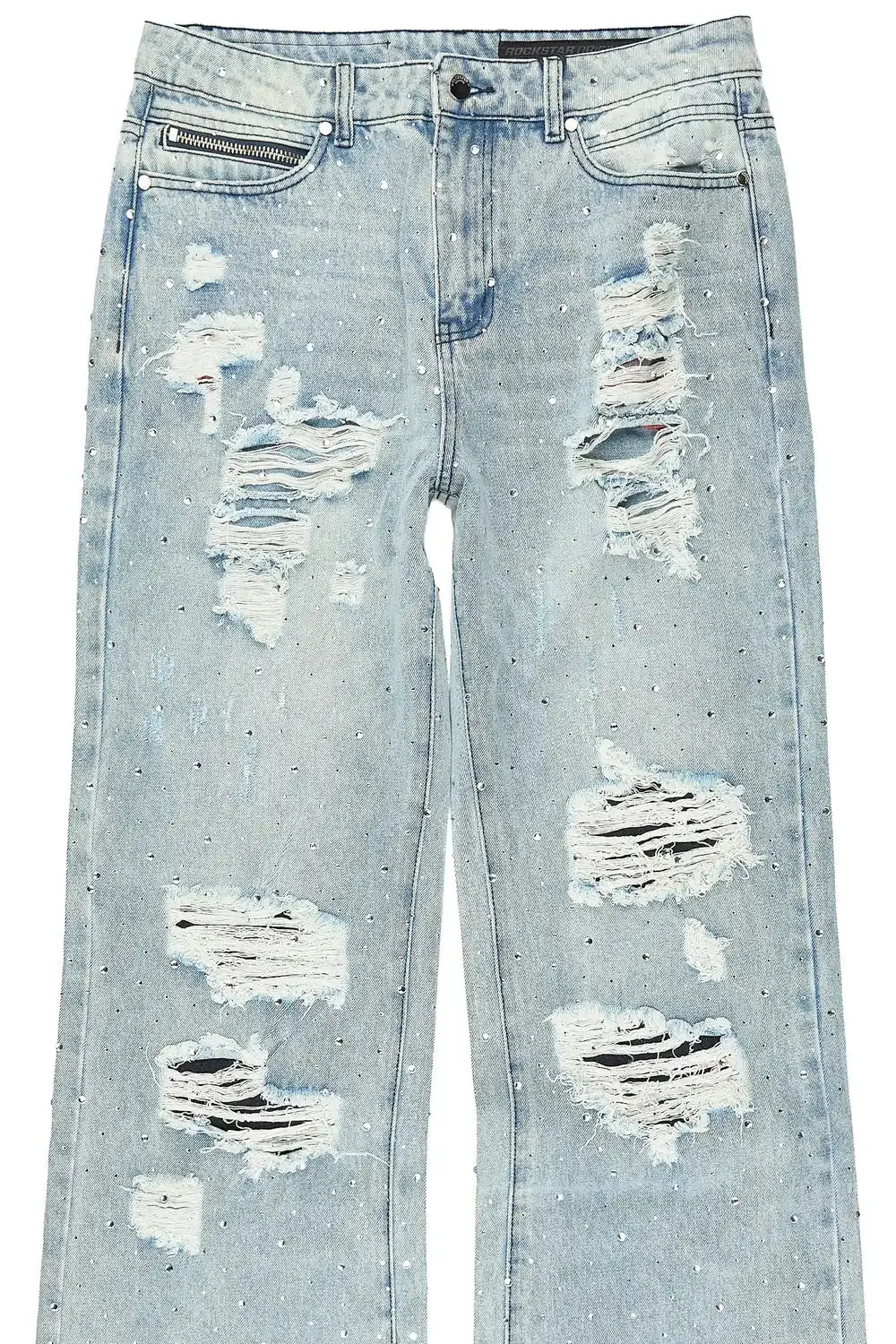 Iden Light Blue Rhinestone Baggy Fit Jean sold by Rockstar Original product image thumbnail 5