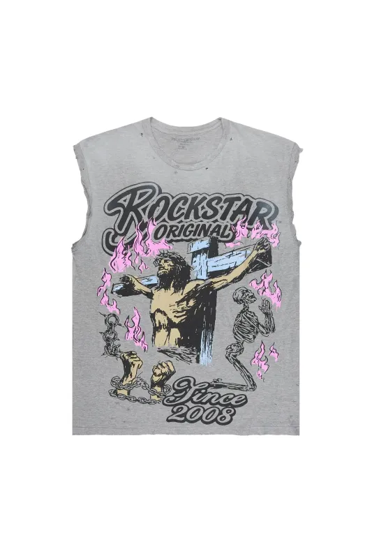 Kyren Grey Cut off Tee made by Rockstar Original