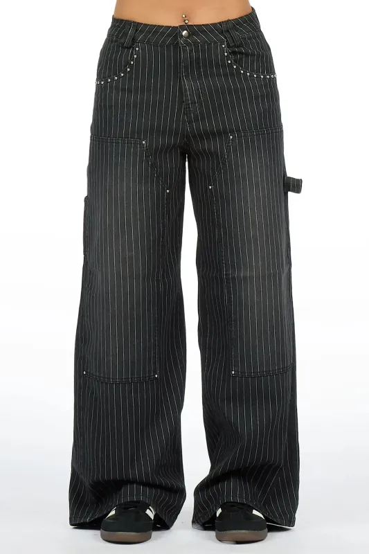 Kalanie Black Wide Leg Jean made by Rockstar Original