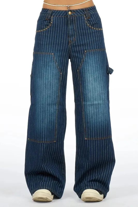 Kalanie Blue Wide Leg Jean made by Rockstar Original